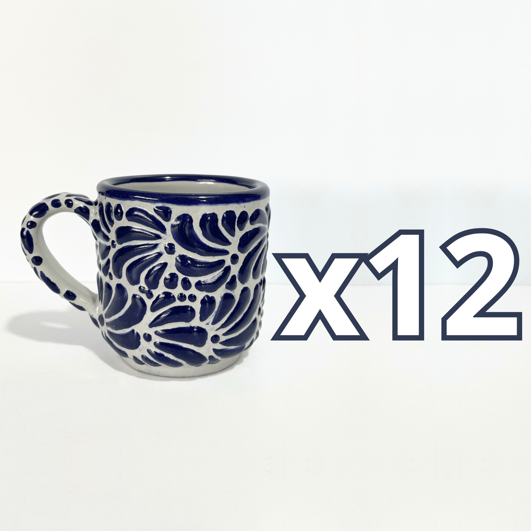 TAZA RECTA 8 CM FONDO TRADICIONAL MIK AZUL COBALTO