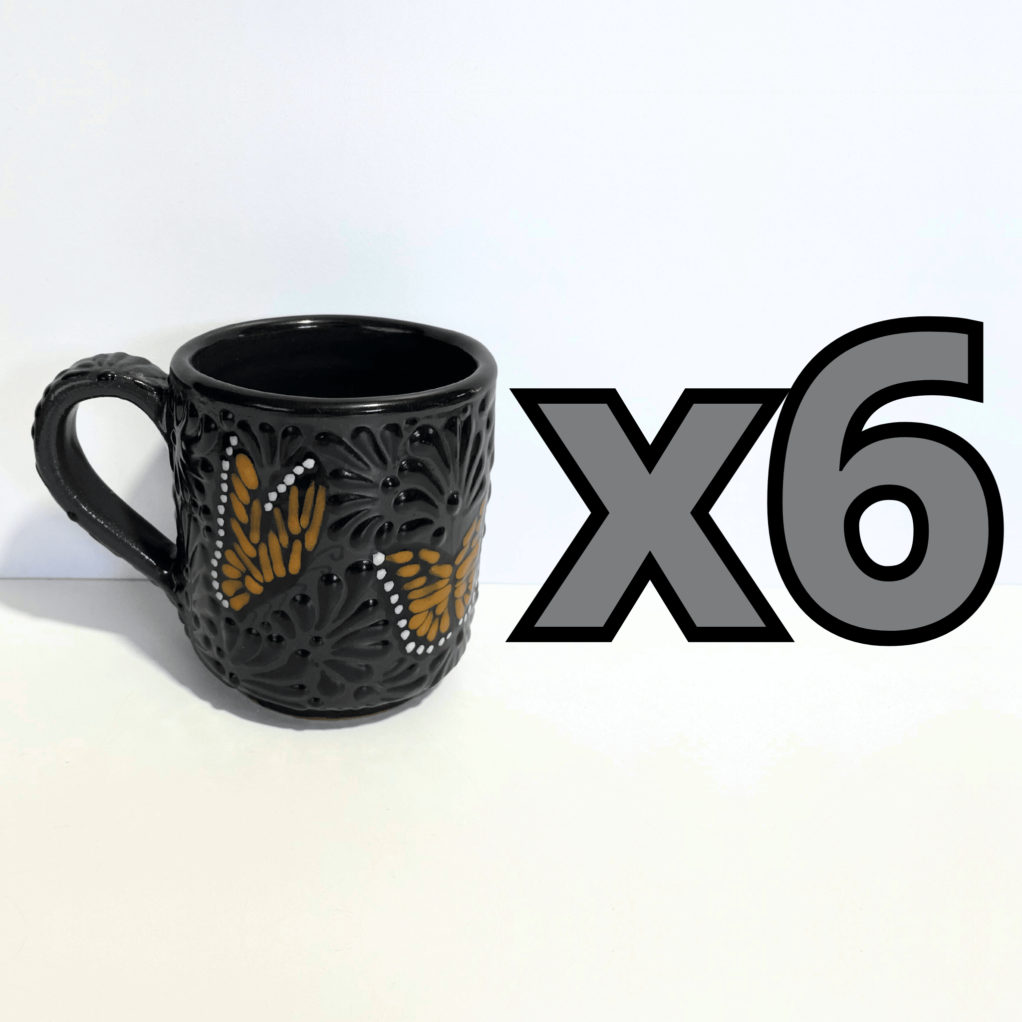 TAZA RECTA ESTANDAR MIK SUPER BLACK MARIPOSAS