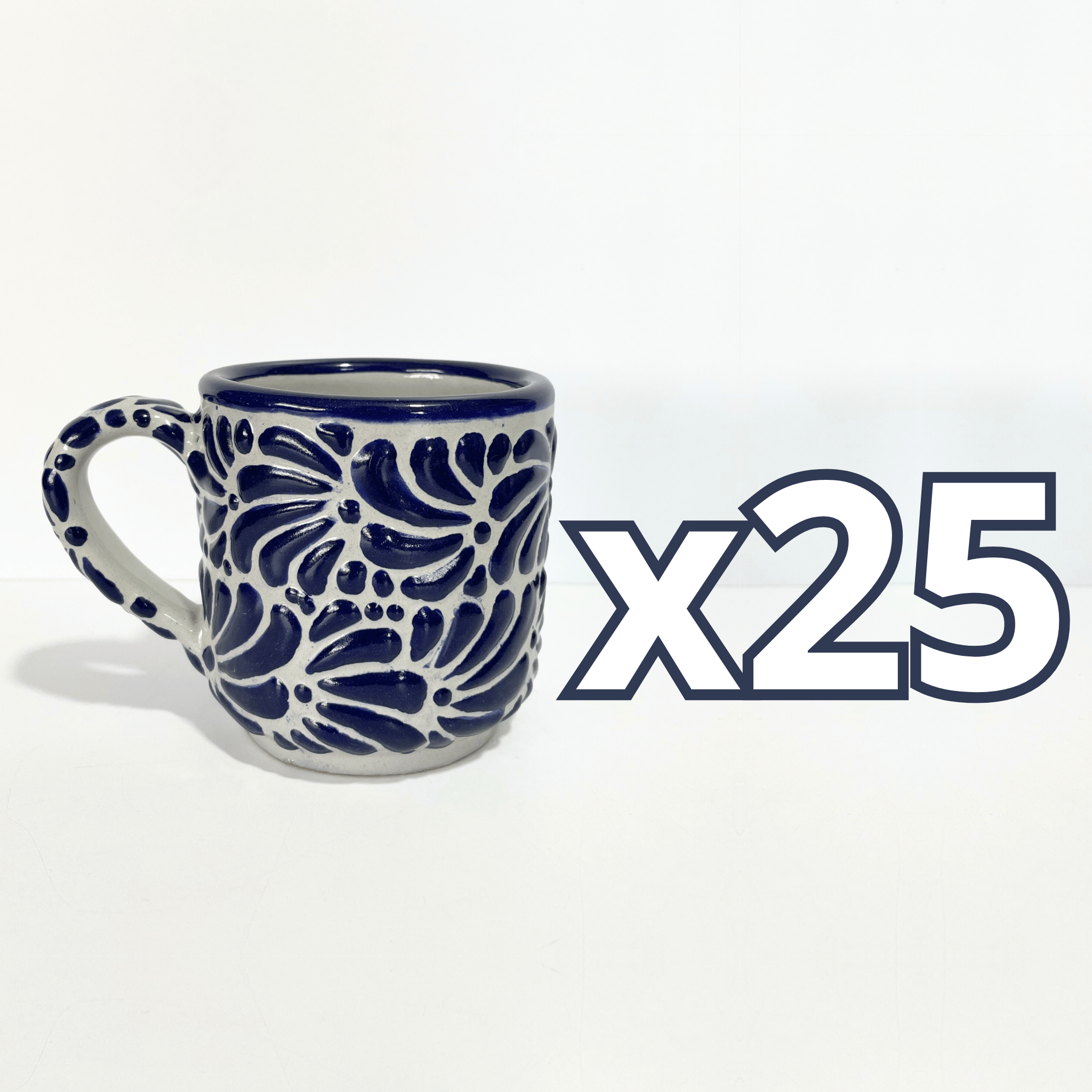 TAZA RECTA 8 CM FONDO TRADICIONAL MIK AZUL COBALTO