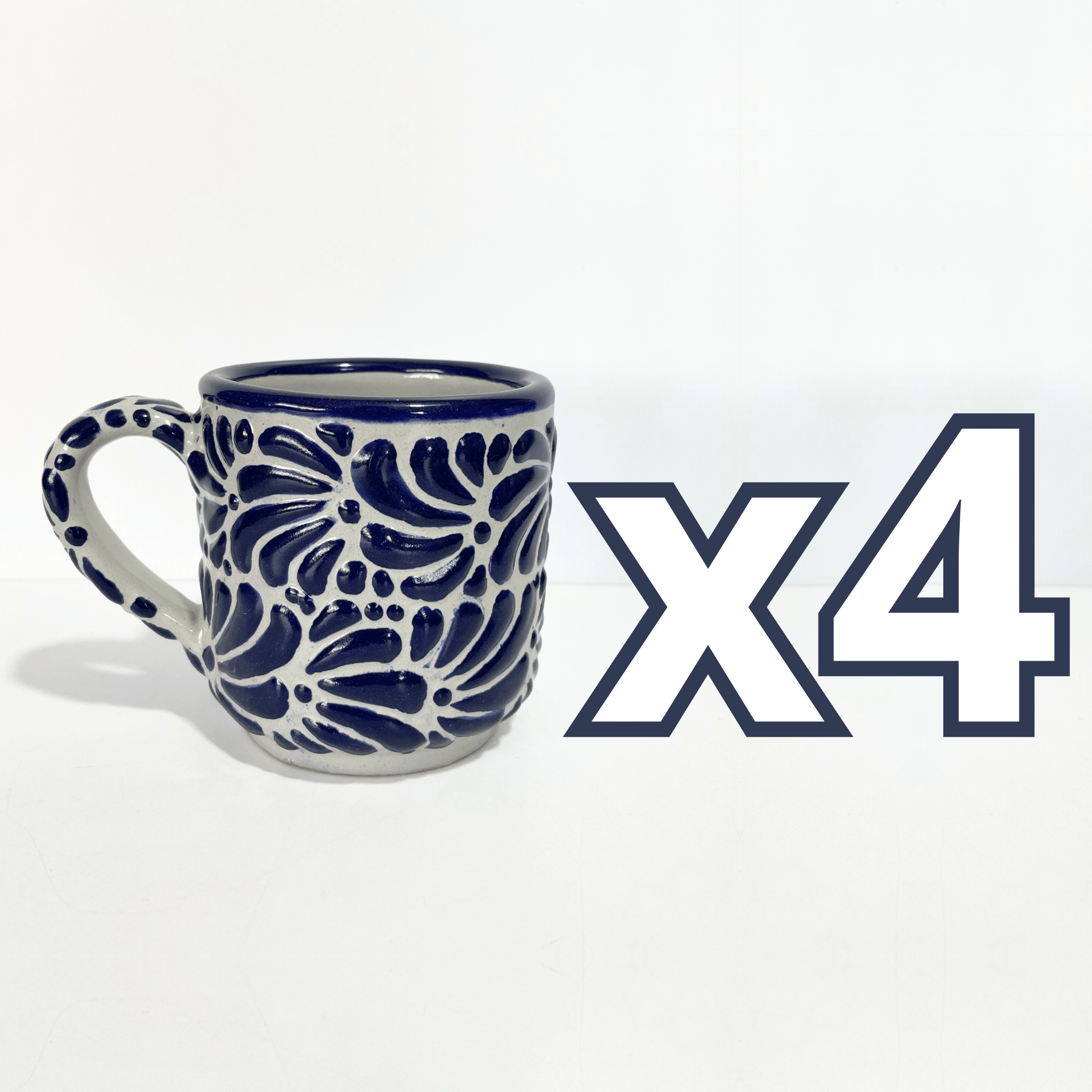 TAZA RECTA 8 CM FONDO TRADICIONAL MIK AZUL COBALTO