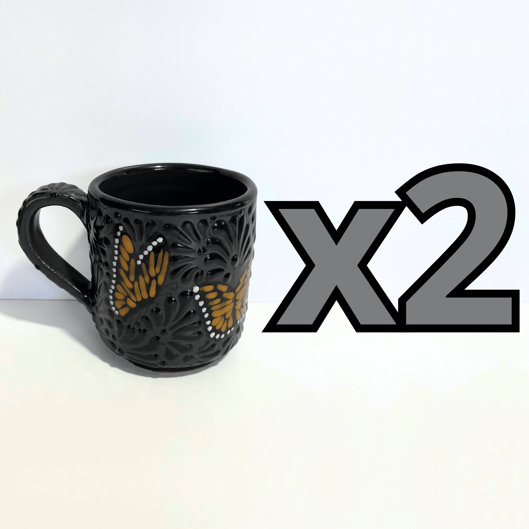 TAZA RECTA ESTANDAR MIK SUPER BLACK MARIPOSAS