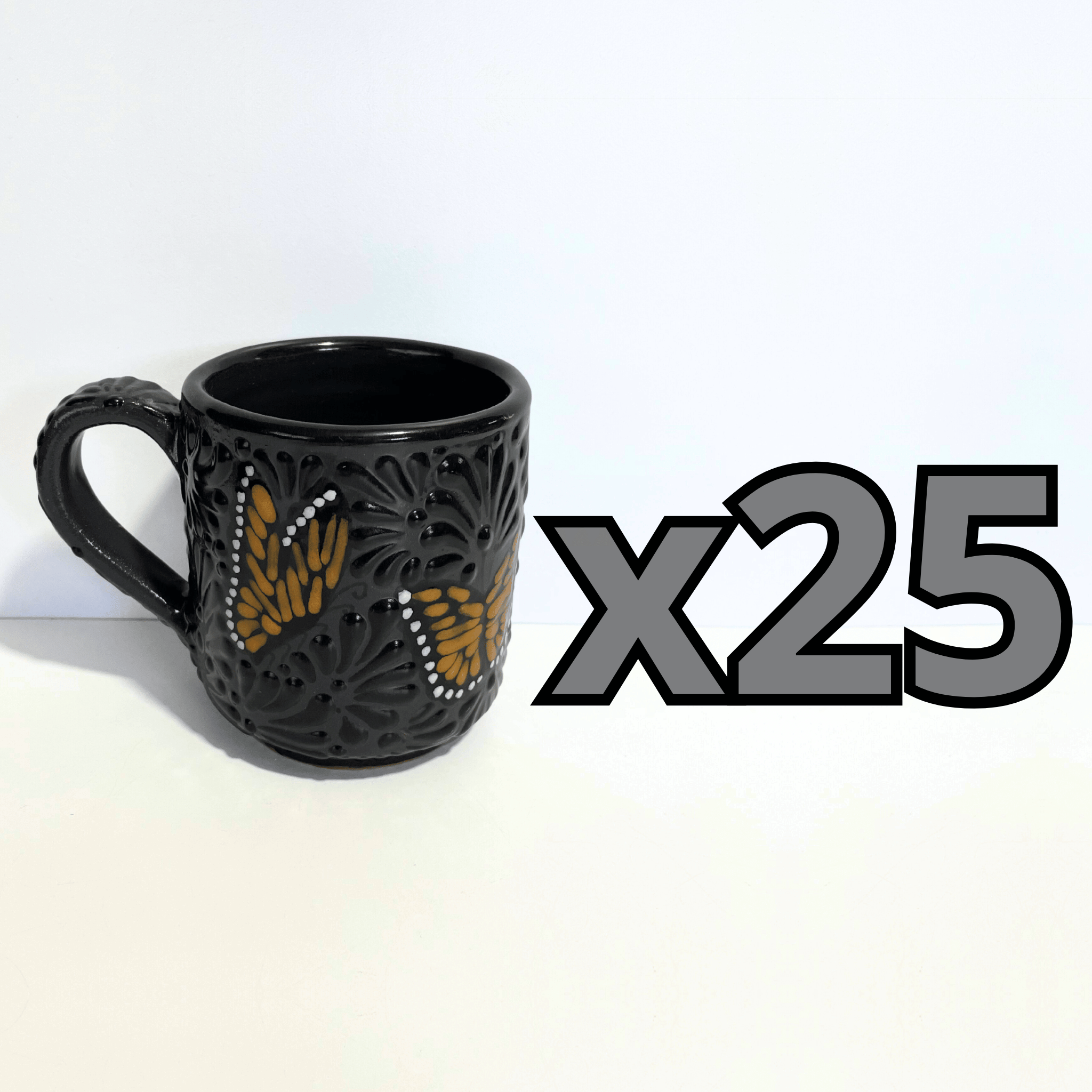 TAZA RECTA ESTANDAR MIK SUPER BLACK MARIPOSAS