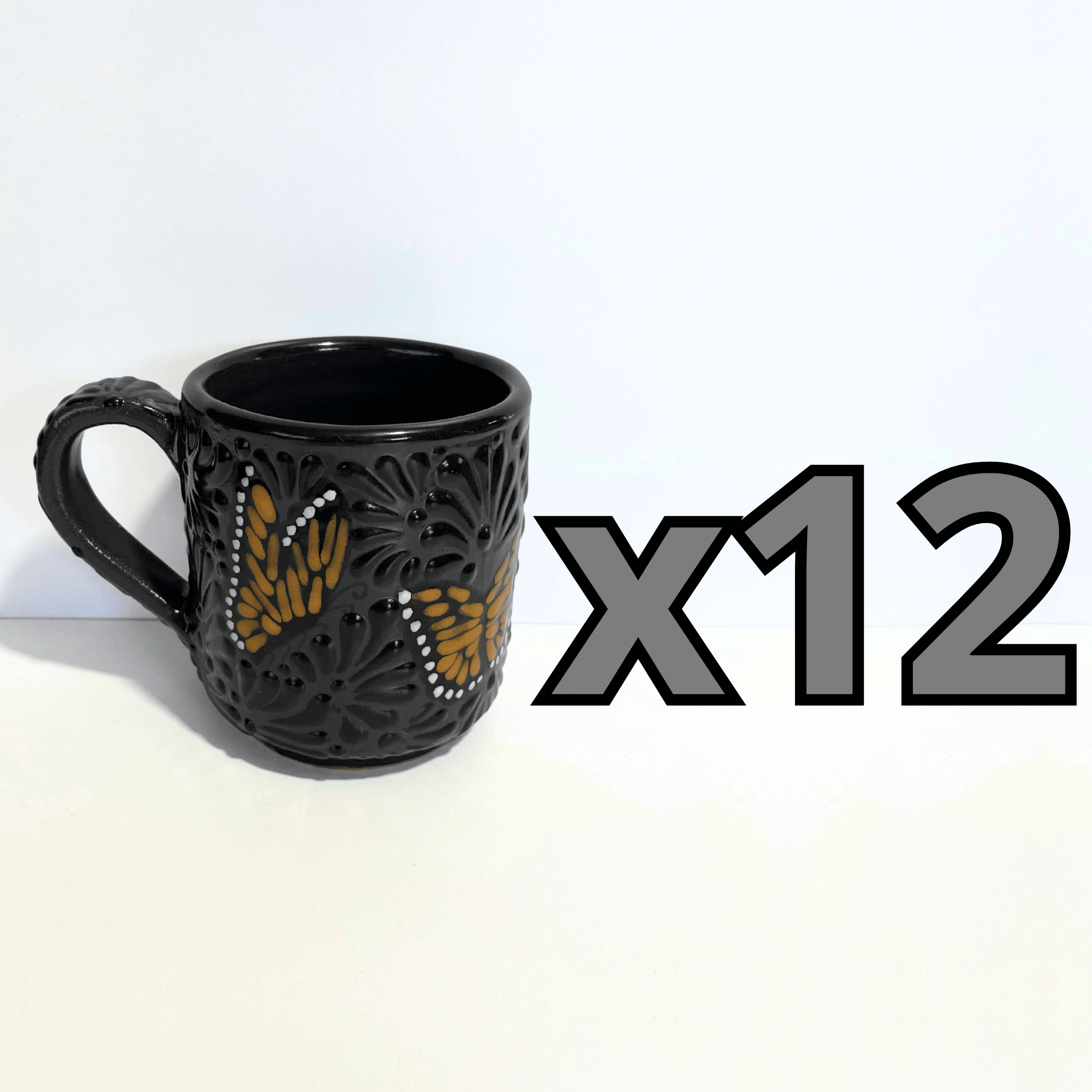 TAZA RECTA ESTANDAR MIK SUPER BLACK MARIPOSAS