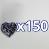 PAQUETE ALHAJERO MEDIANO FORMA DE CORAZON FONDO TRADICIONAL MIK AZUL COBALTO NO PERSONALIZADO