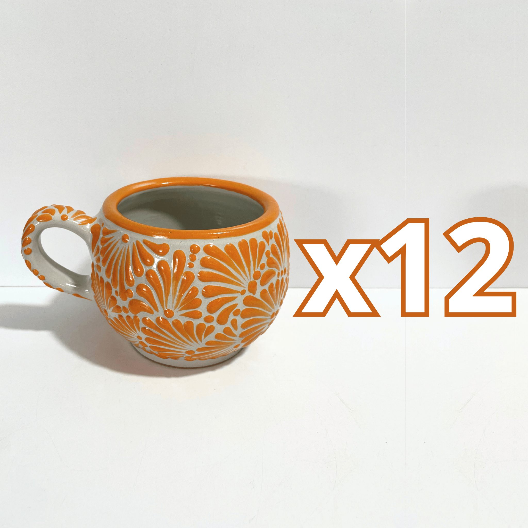 TAZA CHOCOLATERA GRANDE FONDO TRADICIONAL MIK MANDARINA