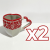 TAZA CORAZON CON ASA DE CORAZON FONDO TRADICIONAL MIK CENEFA ROJO