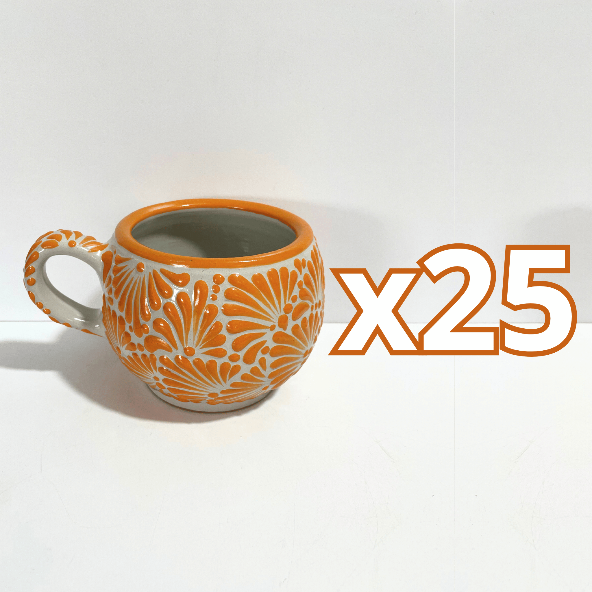 TAZA CHOCOLATERA GRANDE FONDO TRADICIONAL MIK MANDARINA