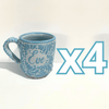 TAZA RECTA ESTANDAR PERSONALIZADA FONDO BABY BLUE MIK AZUL TURQUESA NOMBRE