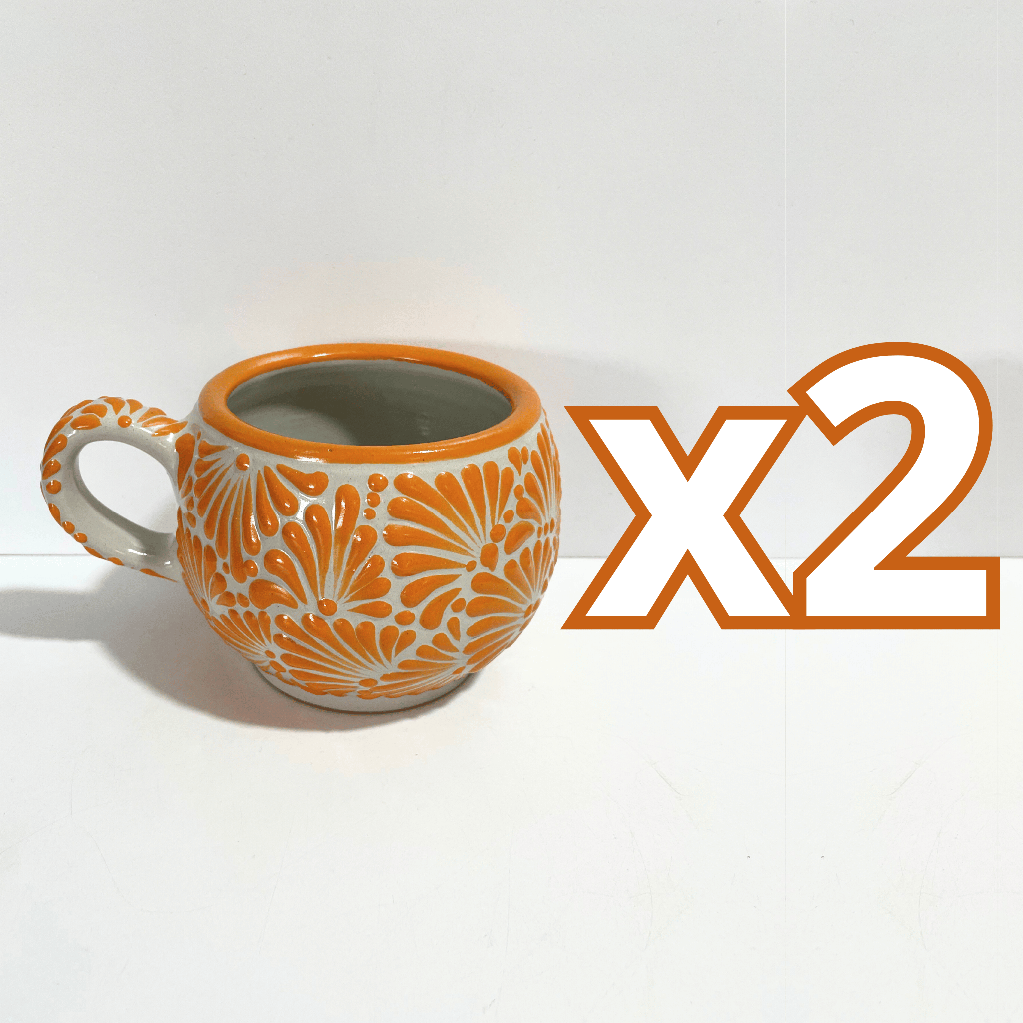 TAZA CHOCOLATERA GRANDE FONDO TRADICIONAL MIK MANDARINA