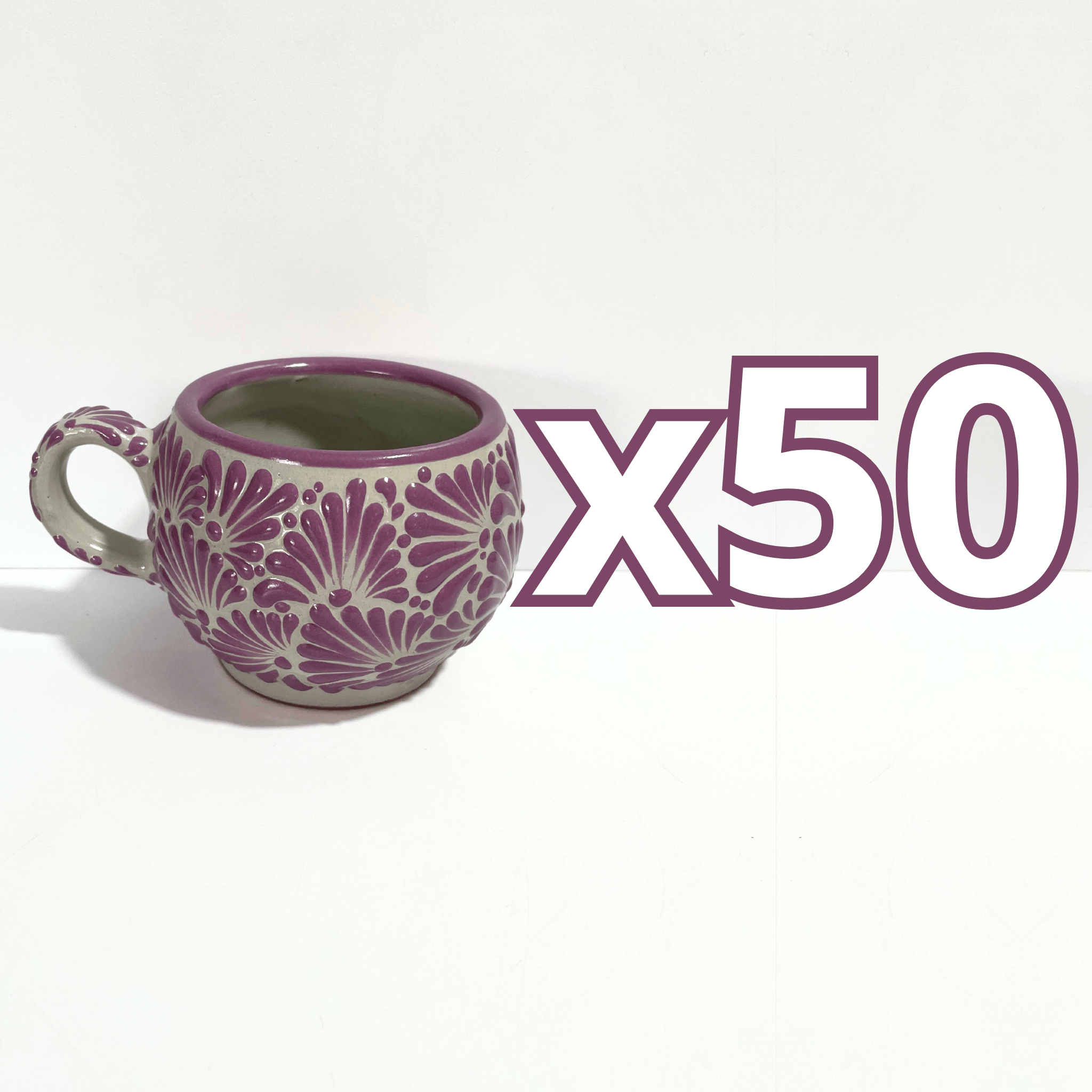 TAZA CHOCOLATERA GRANDE FONDO TRADICIONAL MIK MORADO