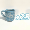 TAZA RECTA ESTANDAR PERSONALIZADA FONDO BABY BLUE MIK AZUL TURQUESA NOMBRE