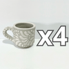 TAZA RECTA 8 CM FONDO TRADICIONAL MIK BLANCO