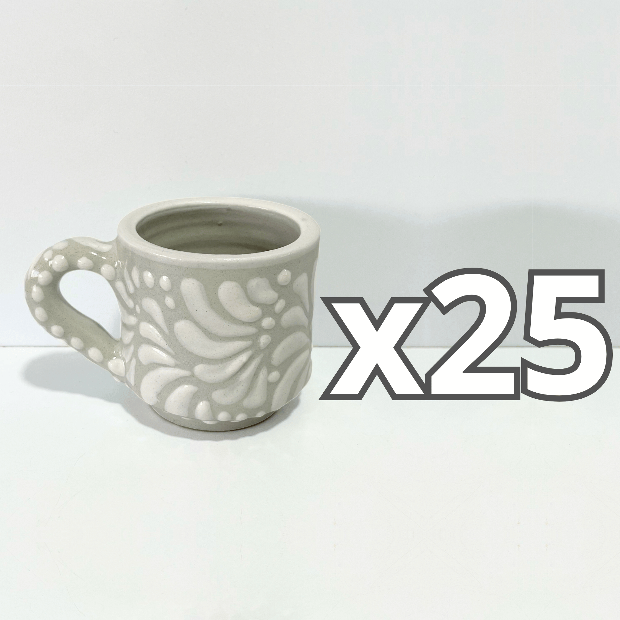 TAZA RECTA 8 CM FONDO TRADICIONAL MIK BLANCO