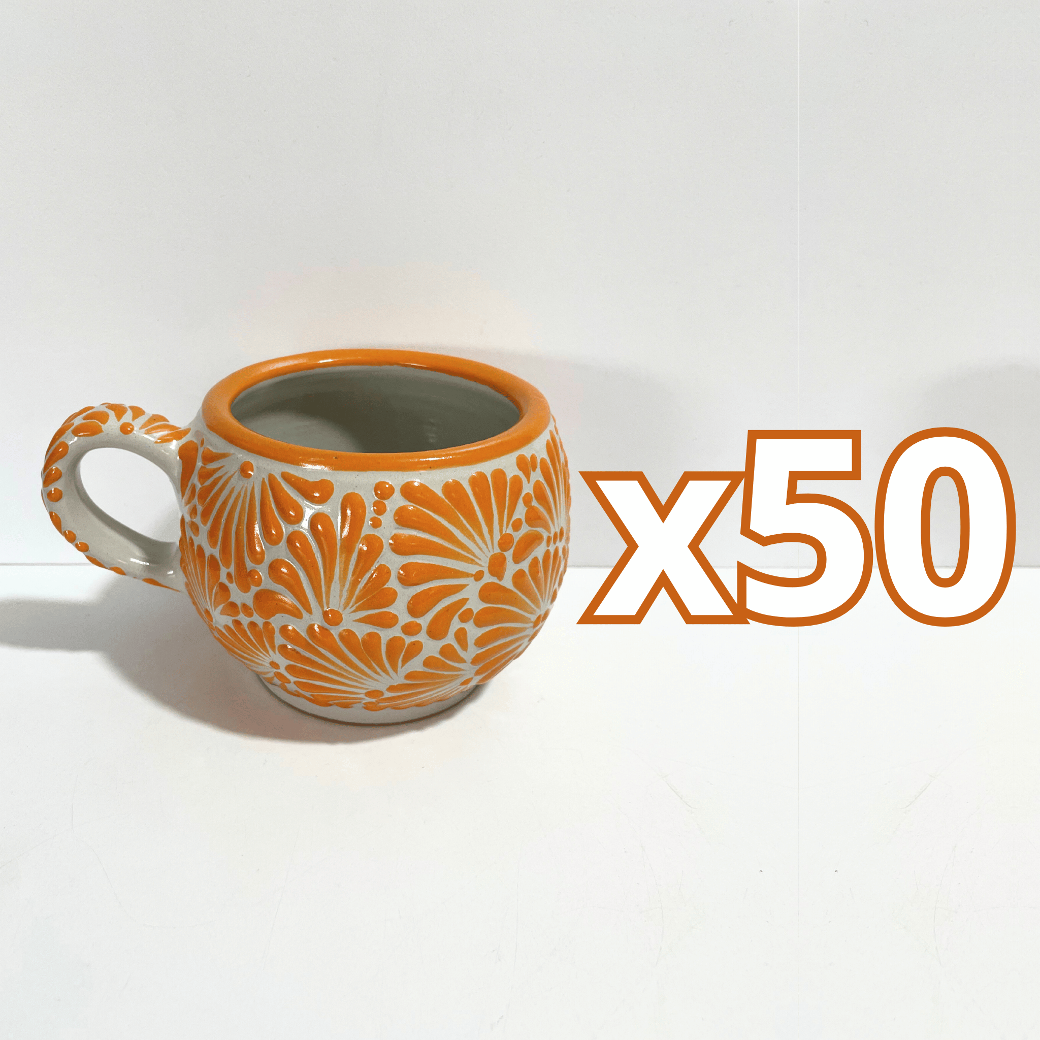 TAZA CHOCOLATERA GRANDE FONDO TRADICIONAL MIK MANDARINA