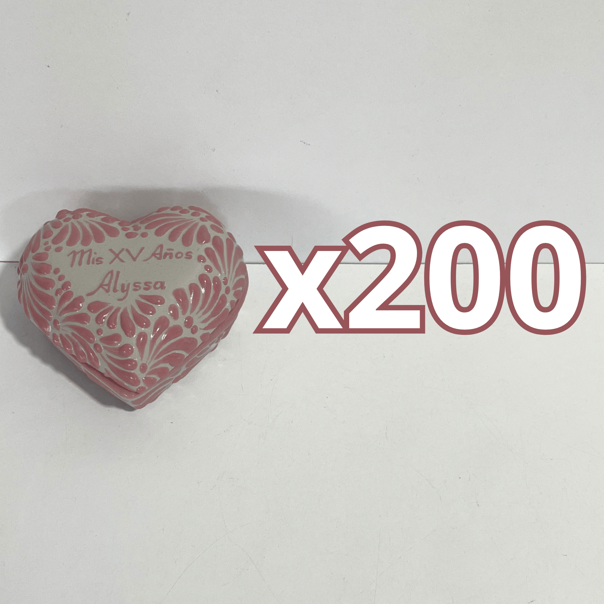 ALHAJERO GRANDE PERSONALIZADO FORMA DE CORAZON FONDO TRADICIONAL MIK ROSA