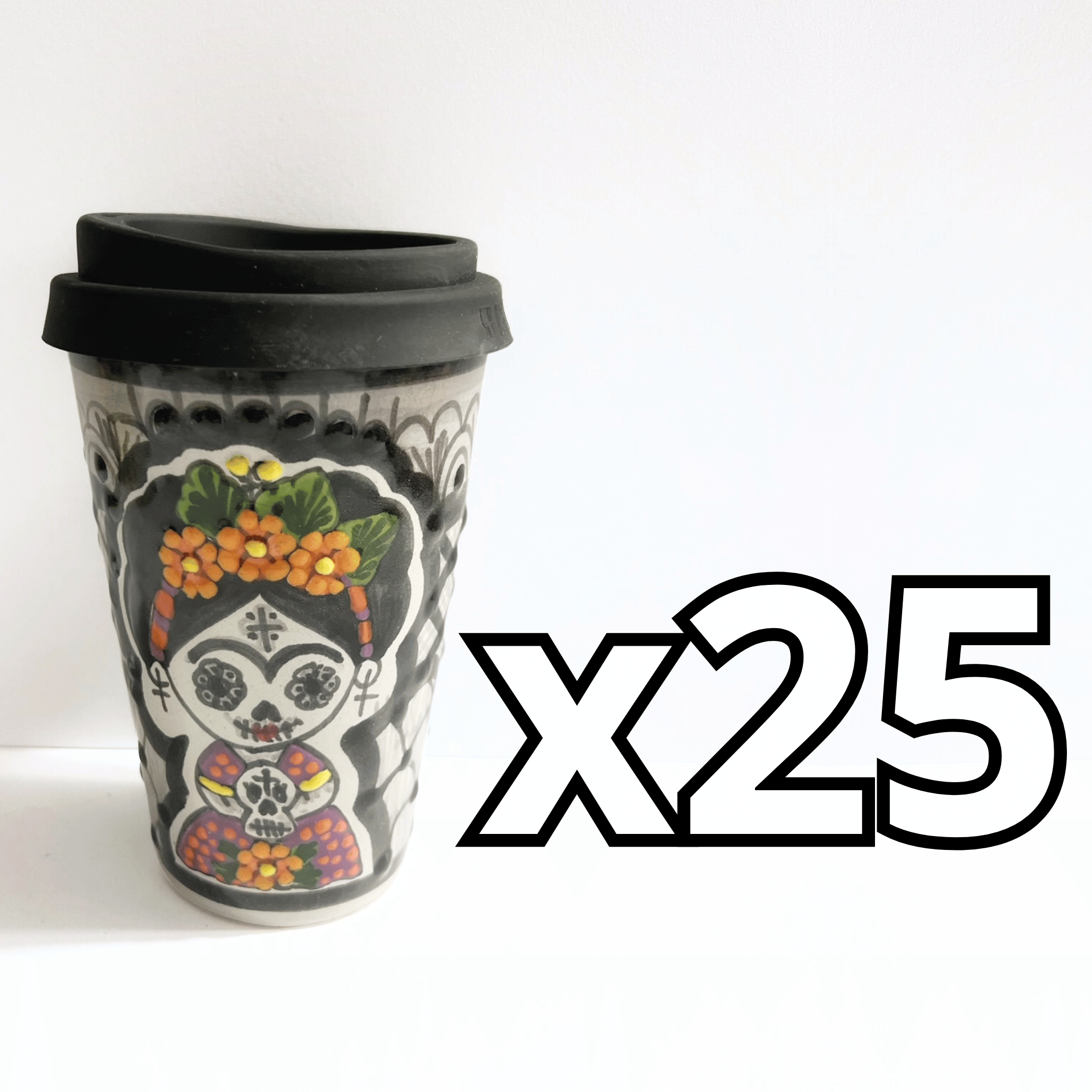 TERMO 15 CM SIN ASA MEXICANITA CATRINA