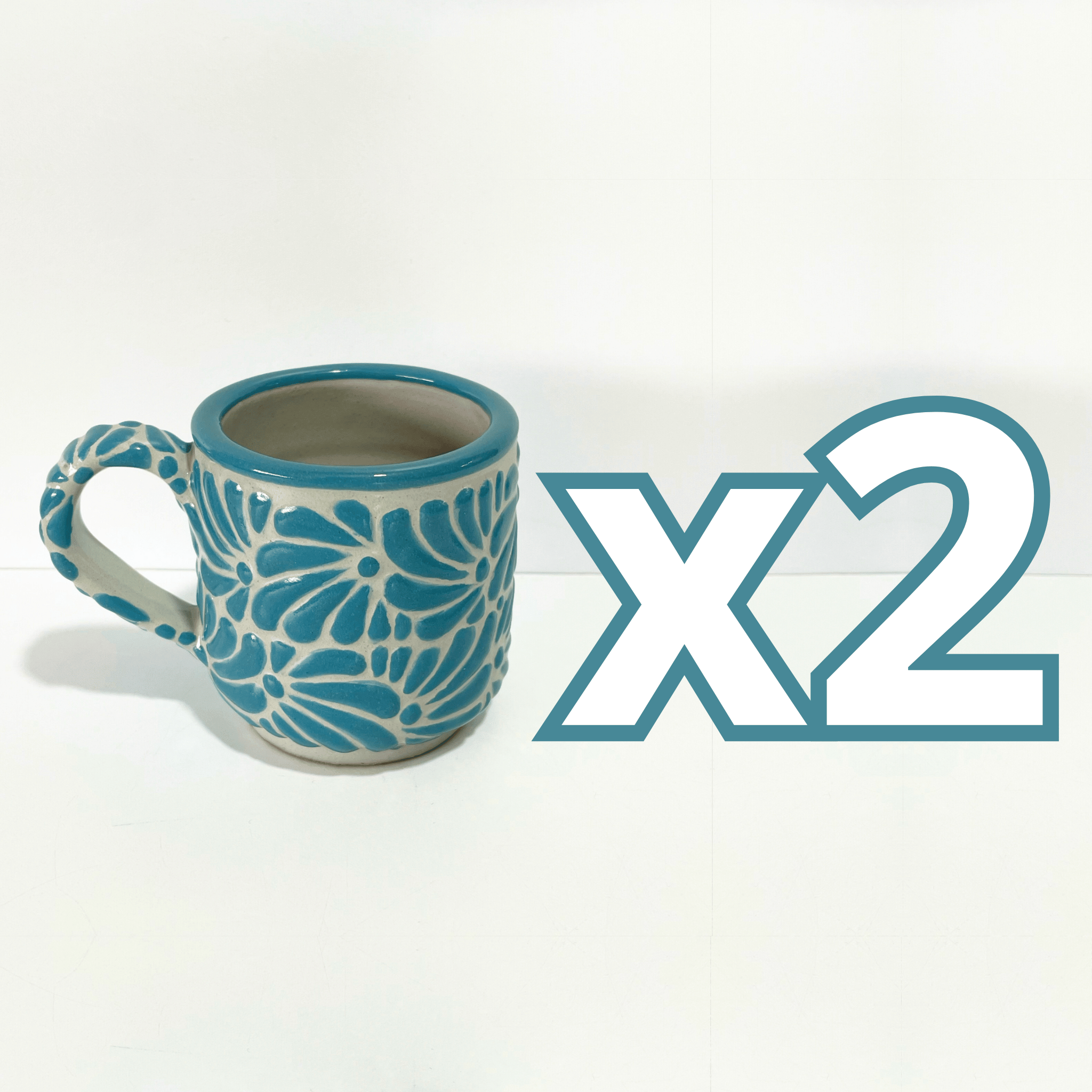 TAZA RECTA 8 CM FONDO TRADICIONAL MIK VERDE TURQUESA