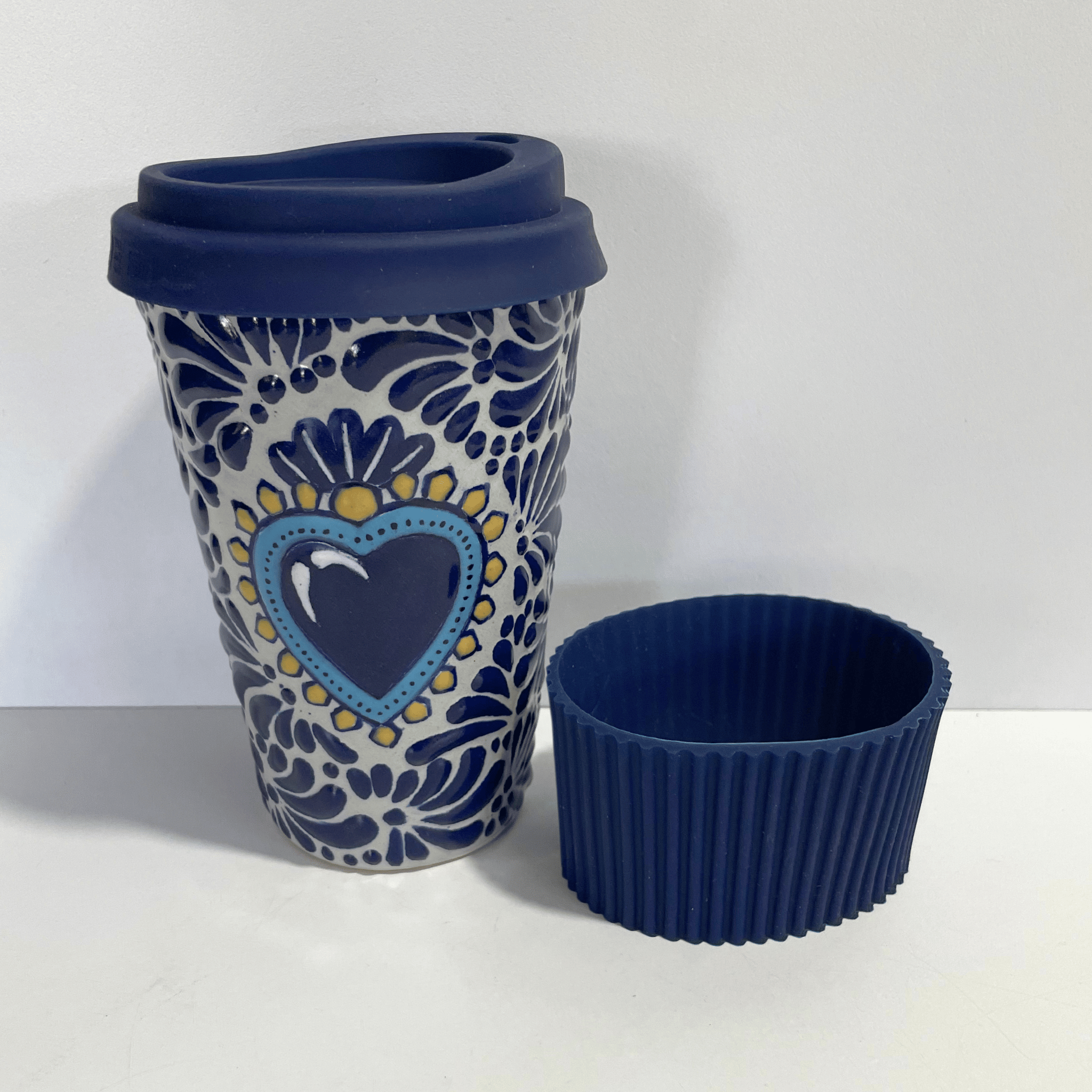 TERMO 15 CM SIN ASA FONDO TRADICIONAL MIK AZUL COBALTO SAGRADO CORAZON AZUL