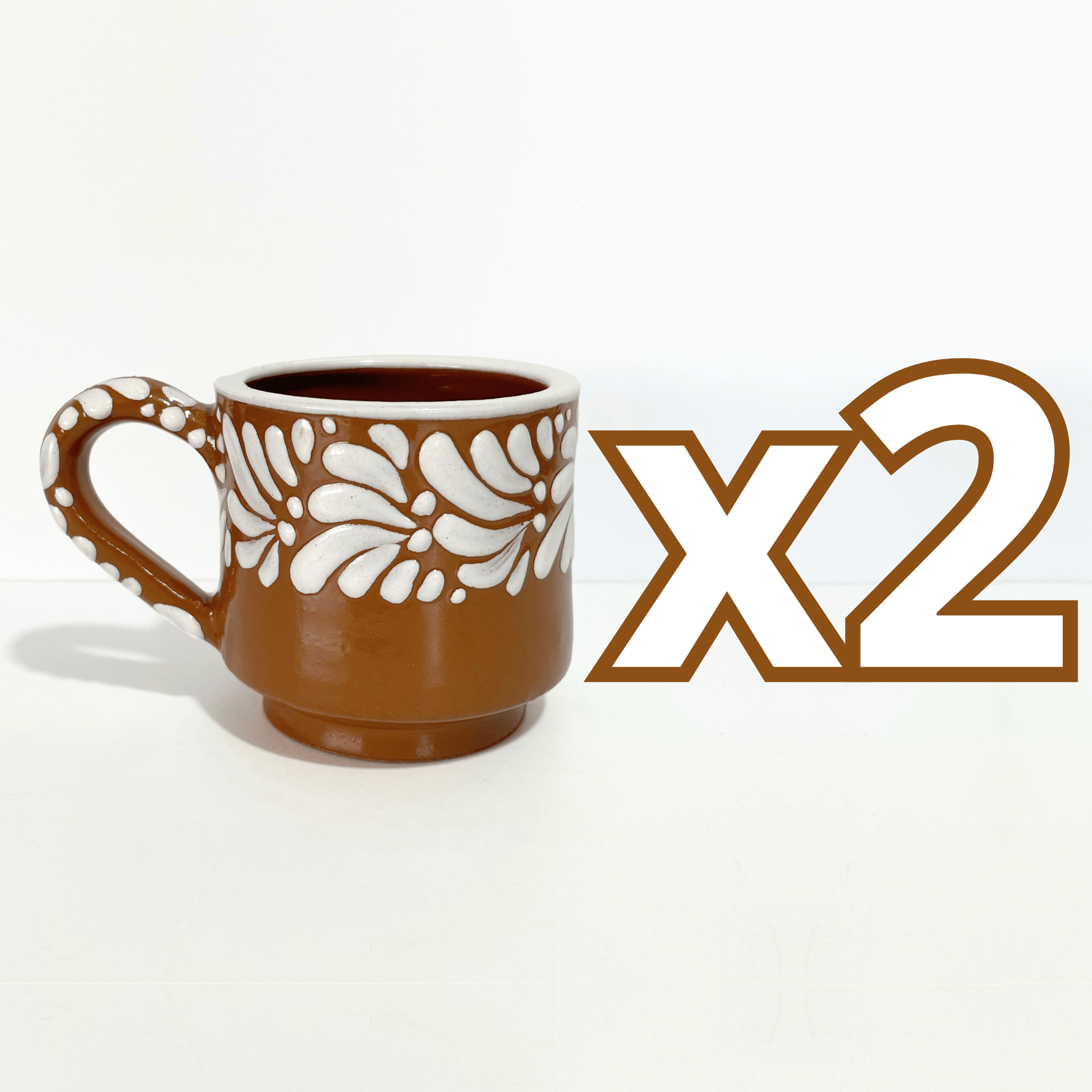 TAZA RECTA 8 CM FONDO CAFE MIK CENEFA BLANCO