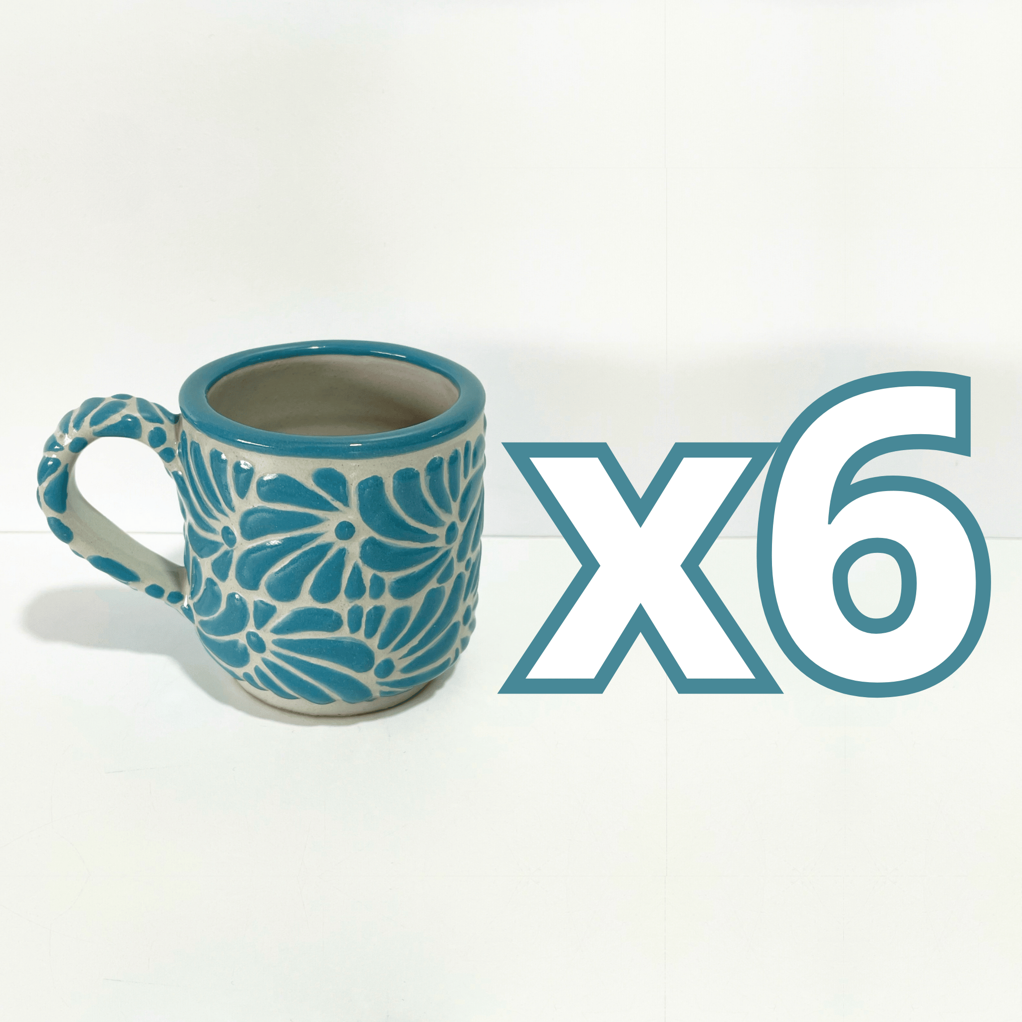 TAZA RECTA 8 CM FONDO TRADICIONAL MIK VERDE TURQUESA