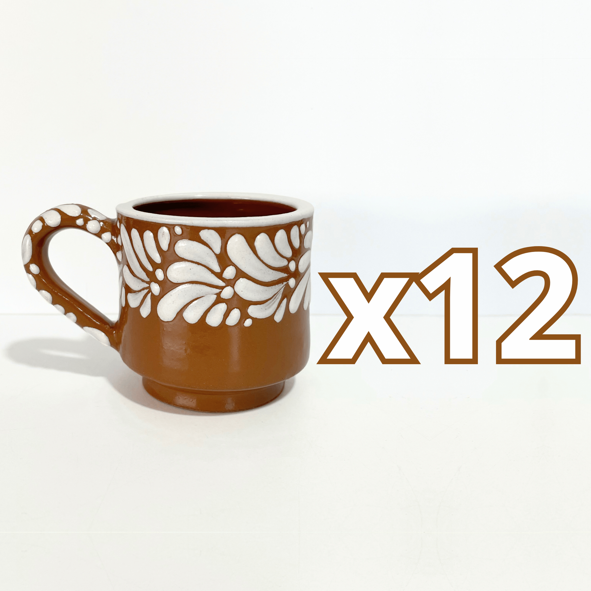 TAZA RECTA 8 CM FONDO CAFE MIK CENEFA BLANCO