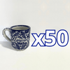 PAQUETE TAZA RECTA ESTANDAR PERSONALIZADA FONDO TRADICIONAL MIK AZUL COBALTO NOMBRES