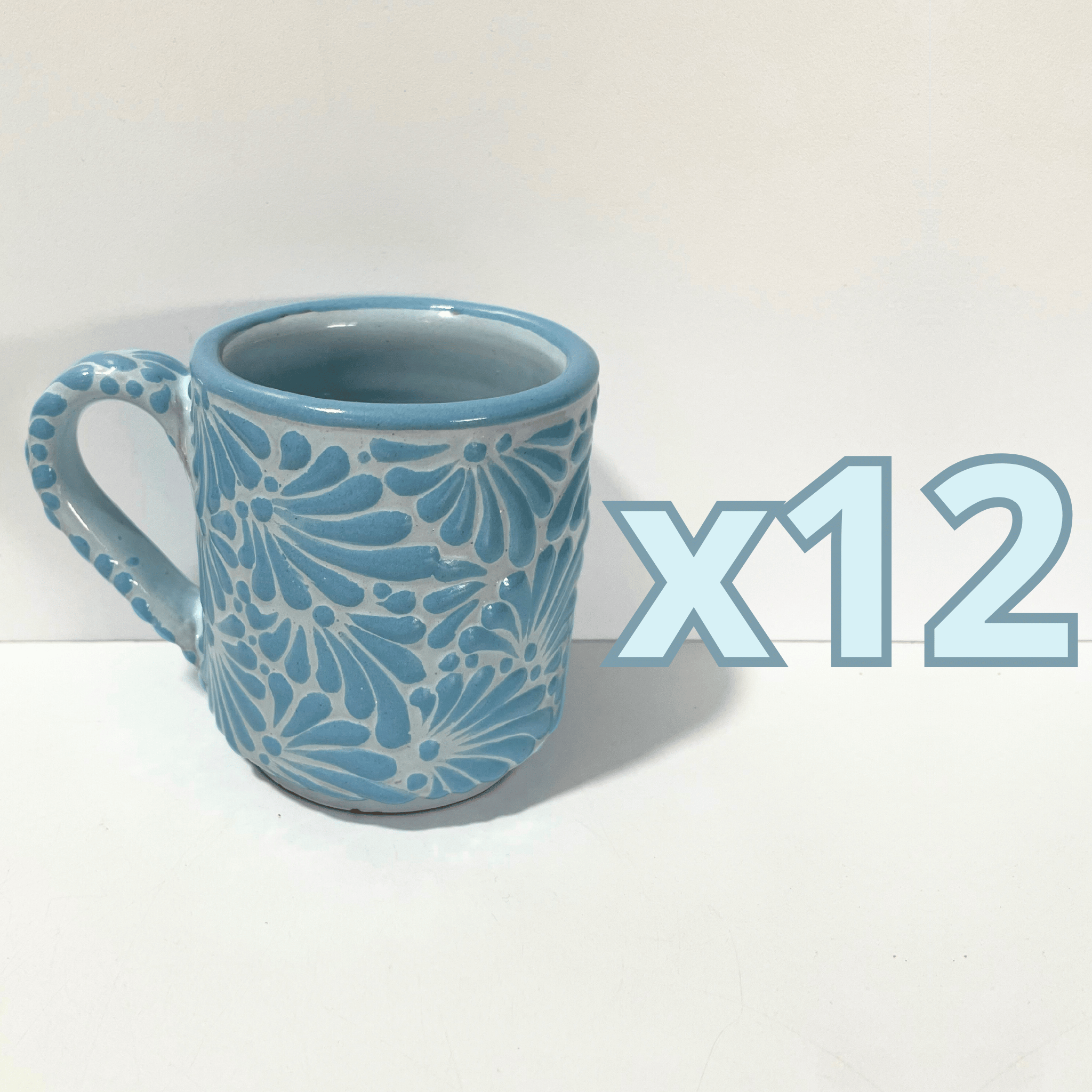 TAZA RECTA ESTANDAR FONDO BABY BLUE MIK AZUL TURQUESA