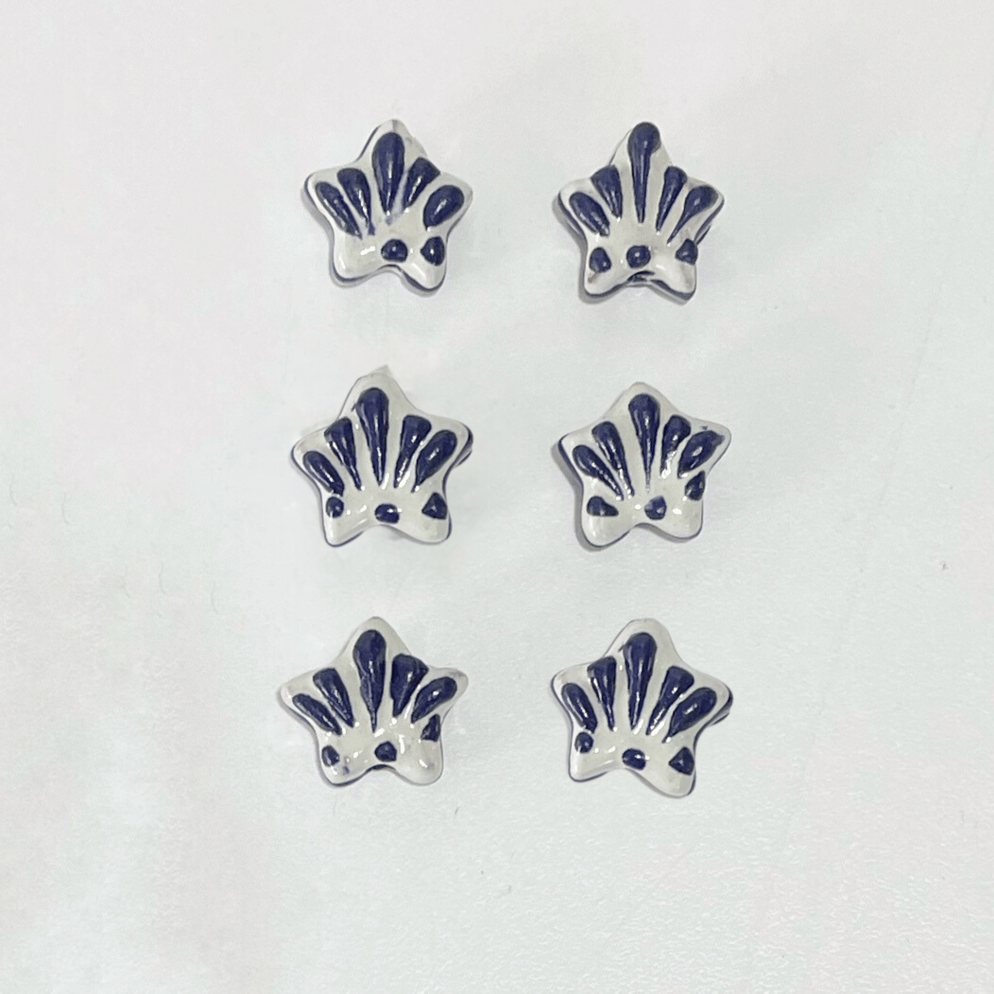 ESTRELLA 5 PICOS 1.7 CM FONDO TRADICIONAL DECORADO AZUL COBALTO