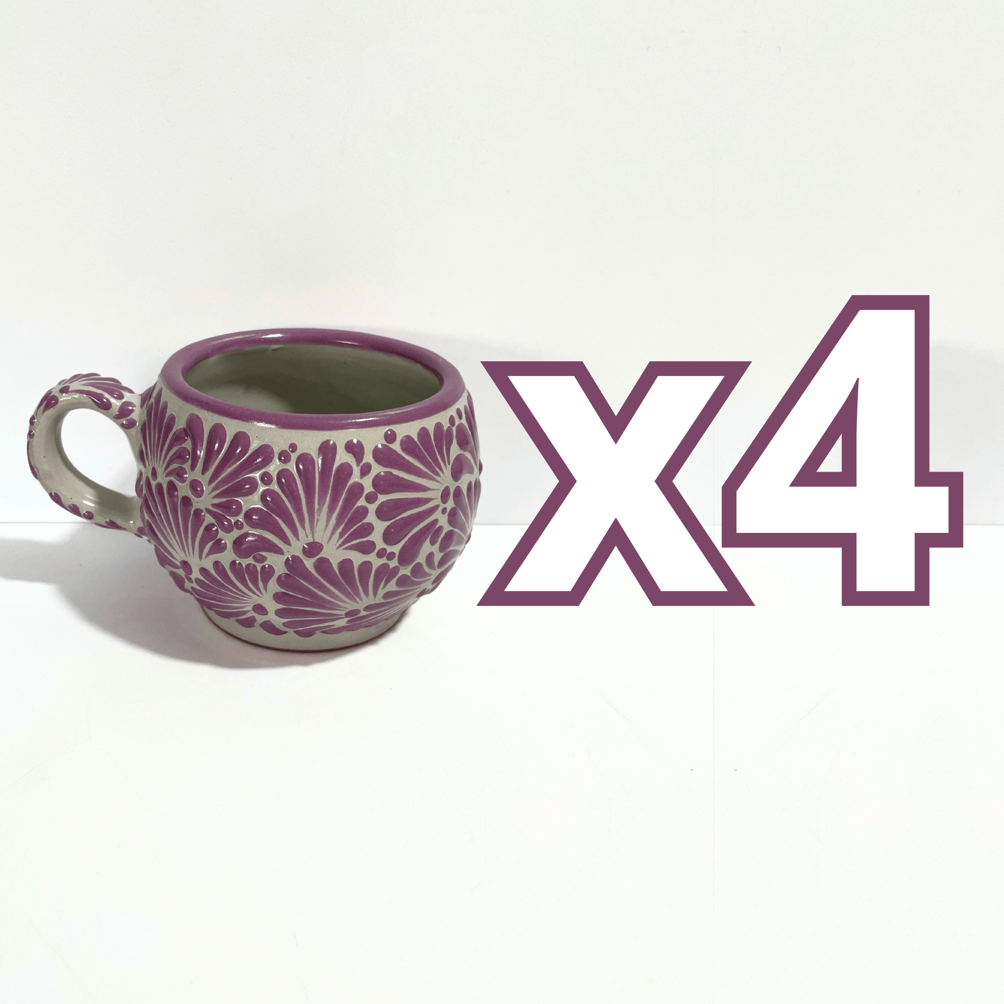 TAZA CHOCOLATERA GRANDE FONDO TRADICIONAL MIK MORADO