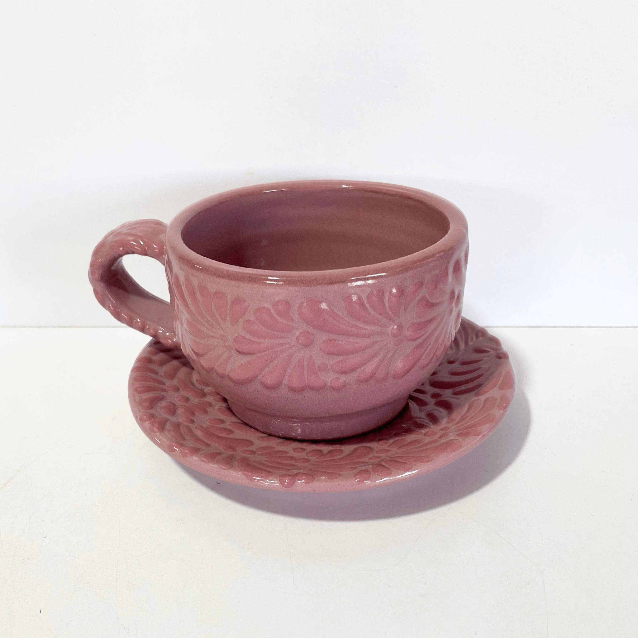 SET TAZA 300 ML Y PLATO FONDO ROSA CENEFA MIK ROSA