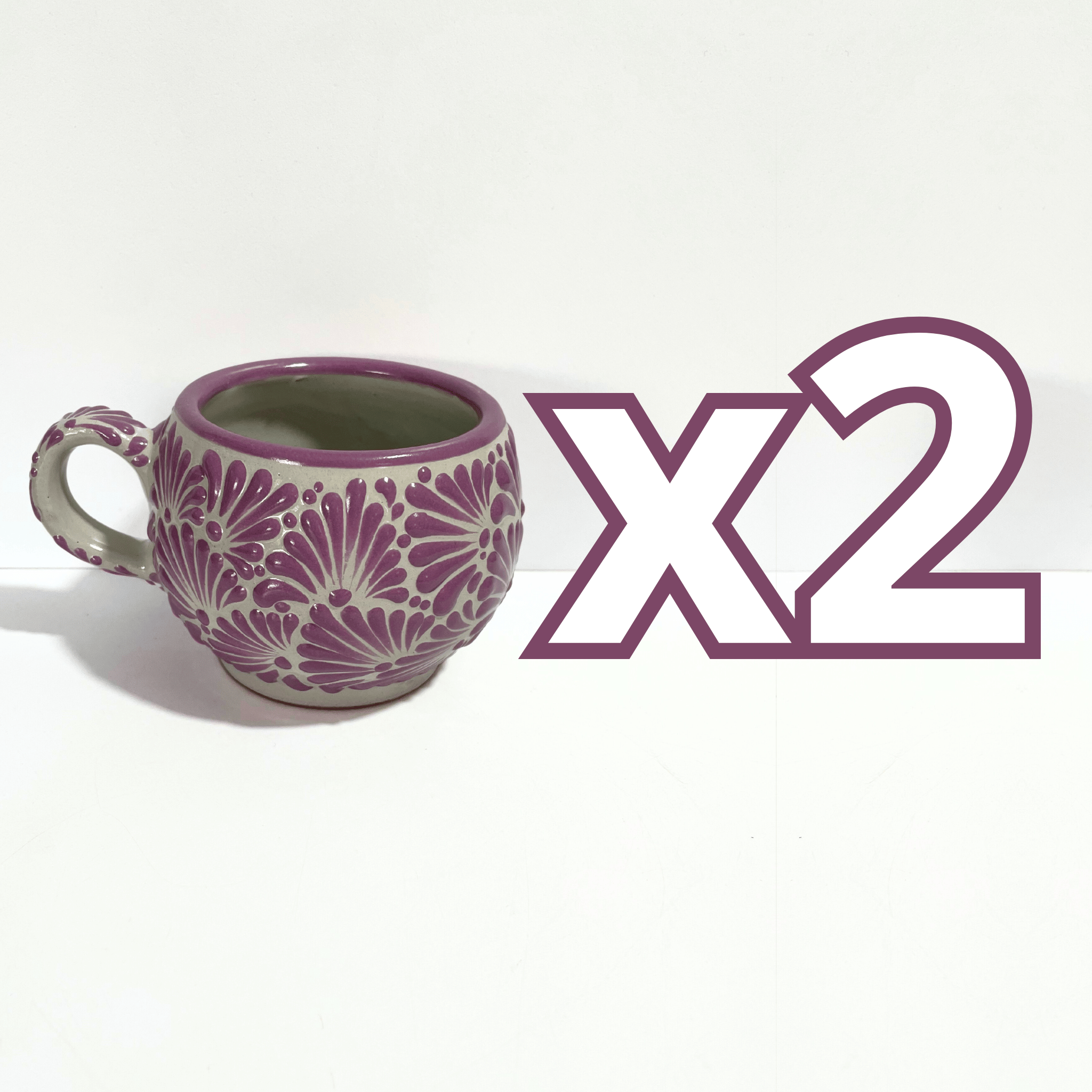 TAZA CHOCOLATERA GRANDE FONDO TRADICIONAL MIK MORADO