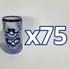 VASOS PARA JARRA DECORADO FLORES AZUL COBALTO