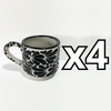 TAZA RECTA 8 CM FONDO TRADICIONAL MIK NEGRO