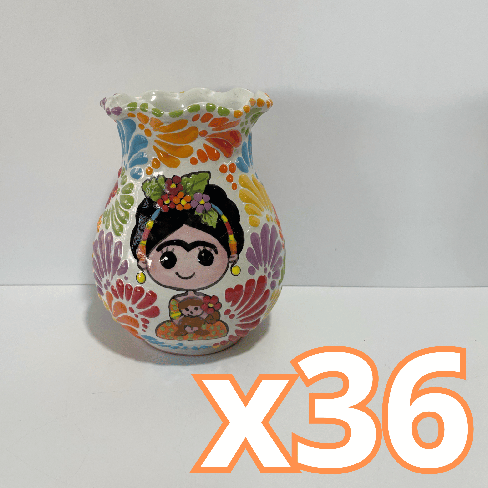 PAQUETE FLORERO ONDAS 15 CM FONDO TRADICIONAL MIK MULTICOLOR MEXICANITA