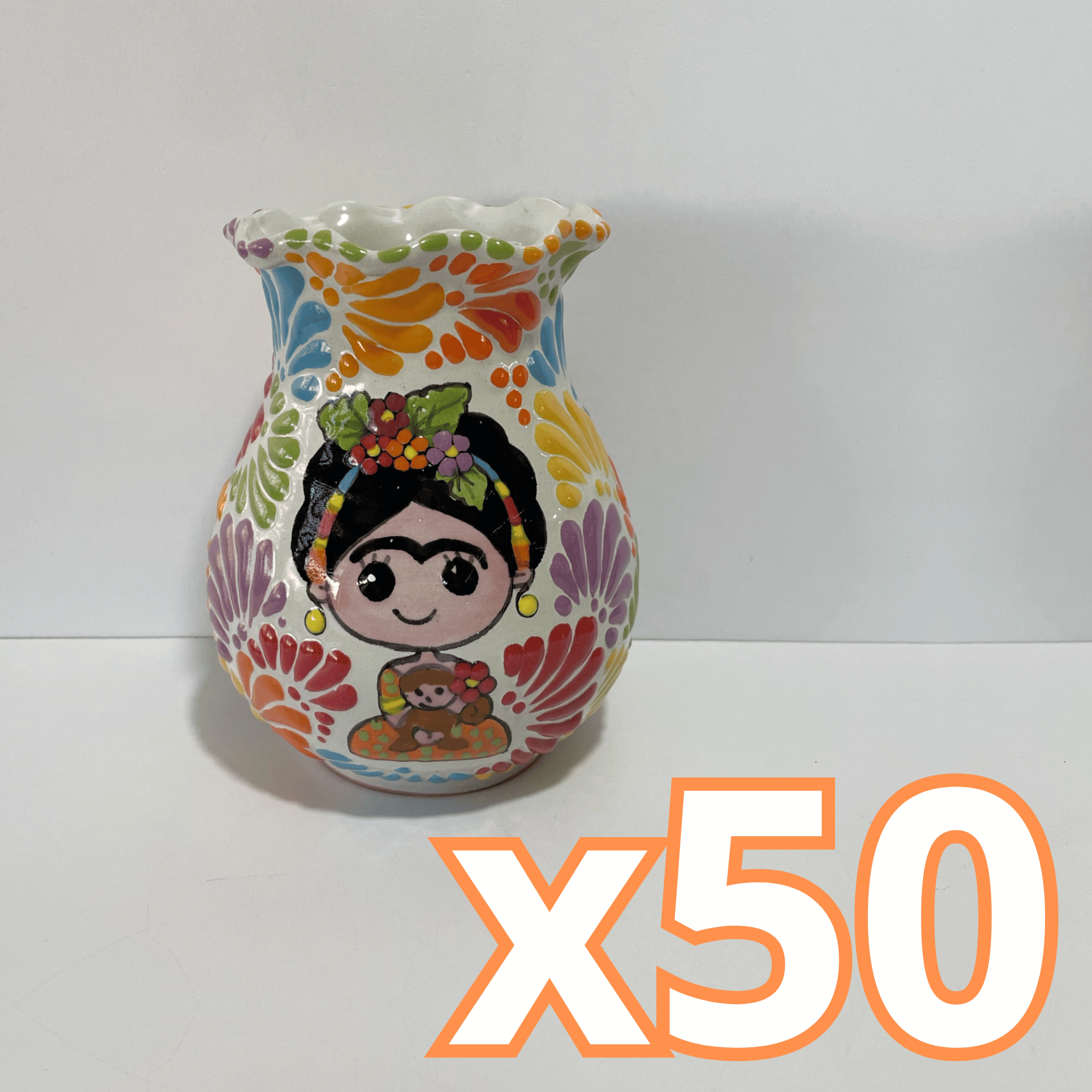 PAQUETE FLORERO ONDAS 15 CM FONDO TRADICIONAL MIK MULTICOLOR MEXICANITA