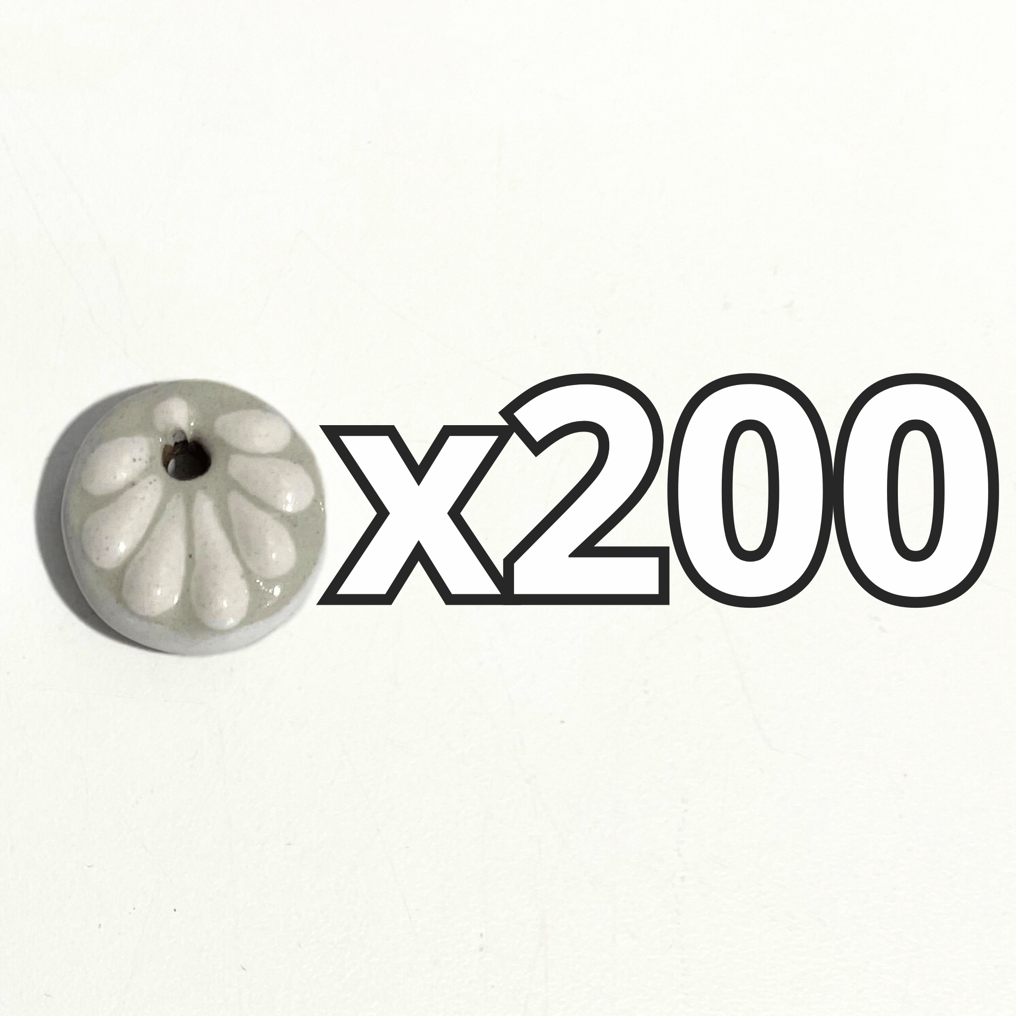 CIRCULO "# 4" 2.4 CM FONDO TRADICIONAL DECORADO BLANCO