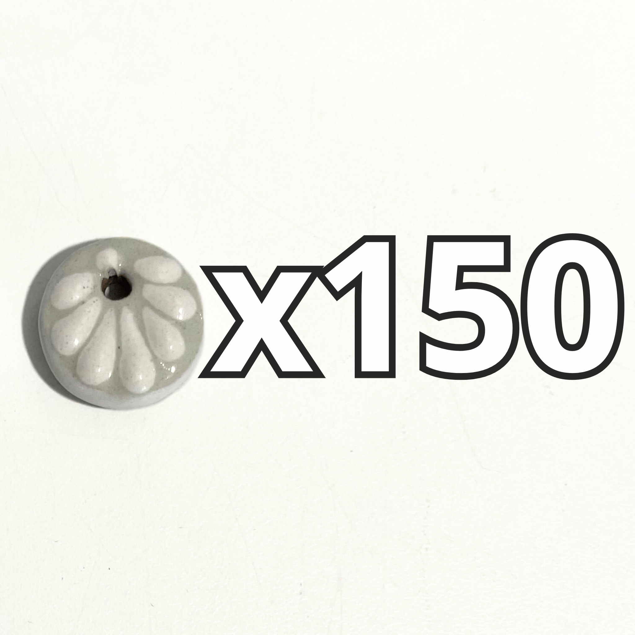 CIRCULO "# 4" 2.4 CM FONDO TRADICIONAL DECORADO BLANCO