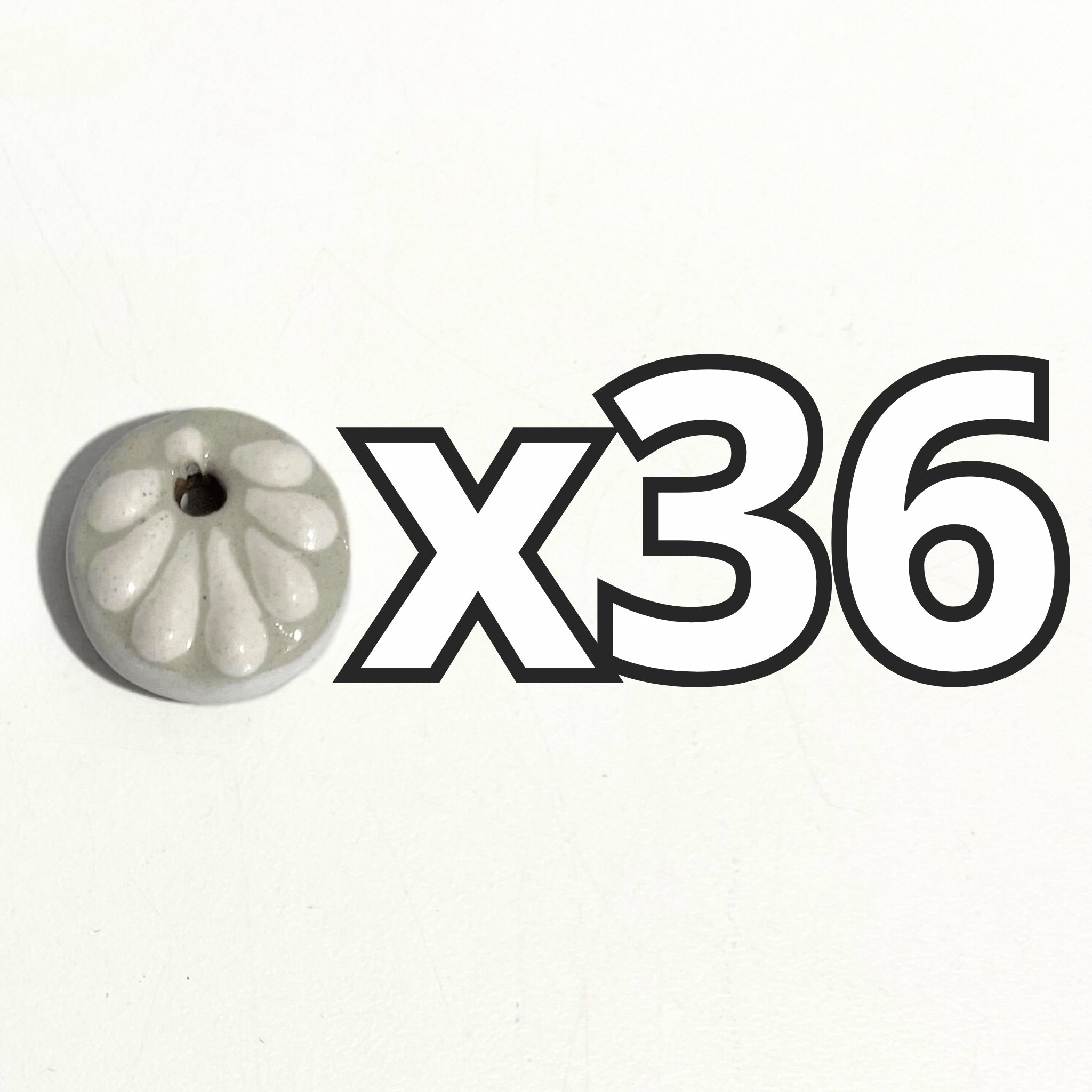 CIRCULO "# 4" 2.4 CM FONDO TRADICIONAL DECORADO BLANCO