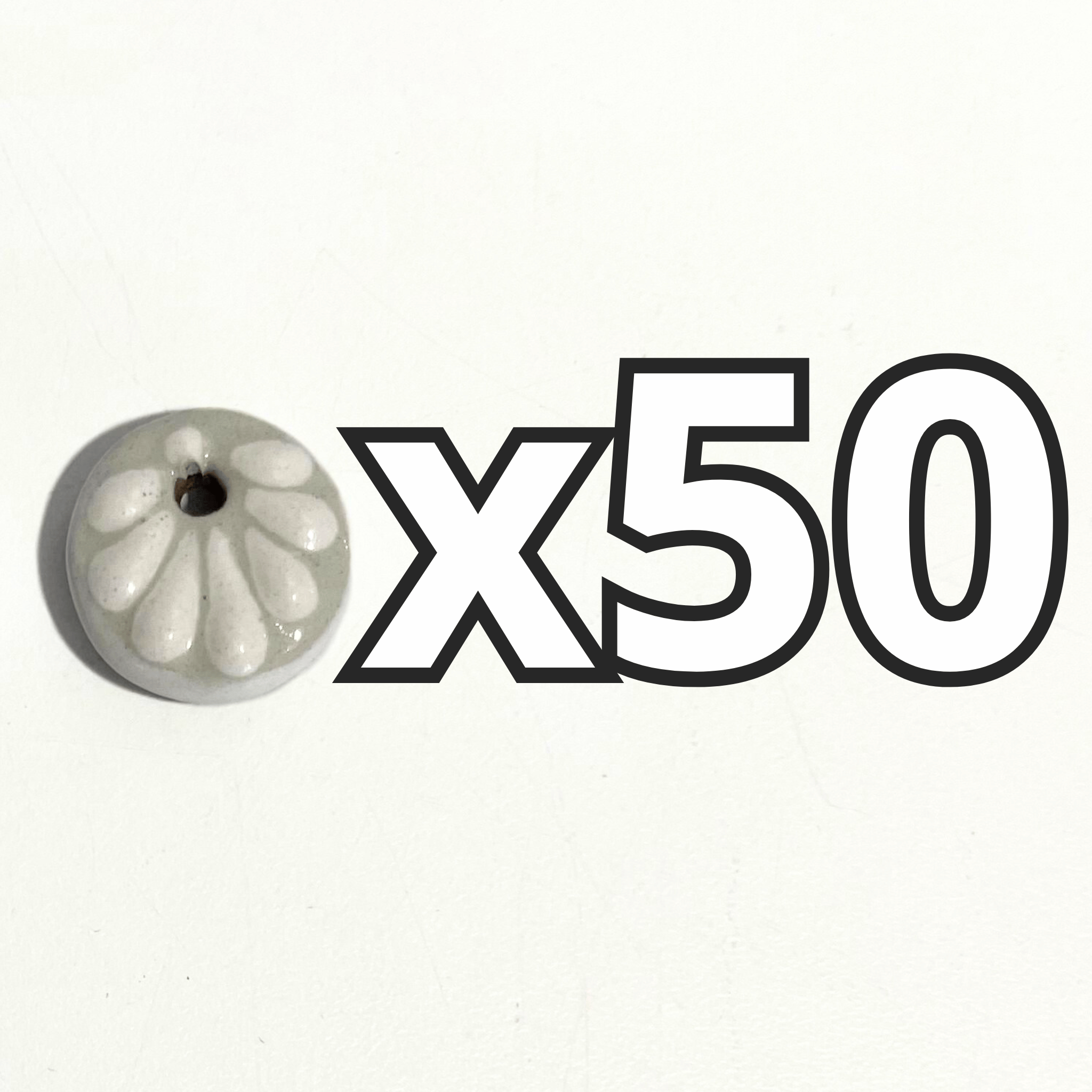 CIRCULO "# 4" 2.4 CM FONDO TRADICIONAL DECORADO BLANCO