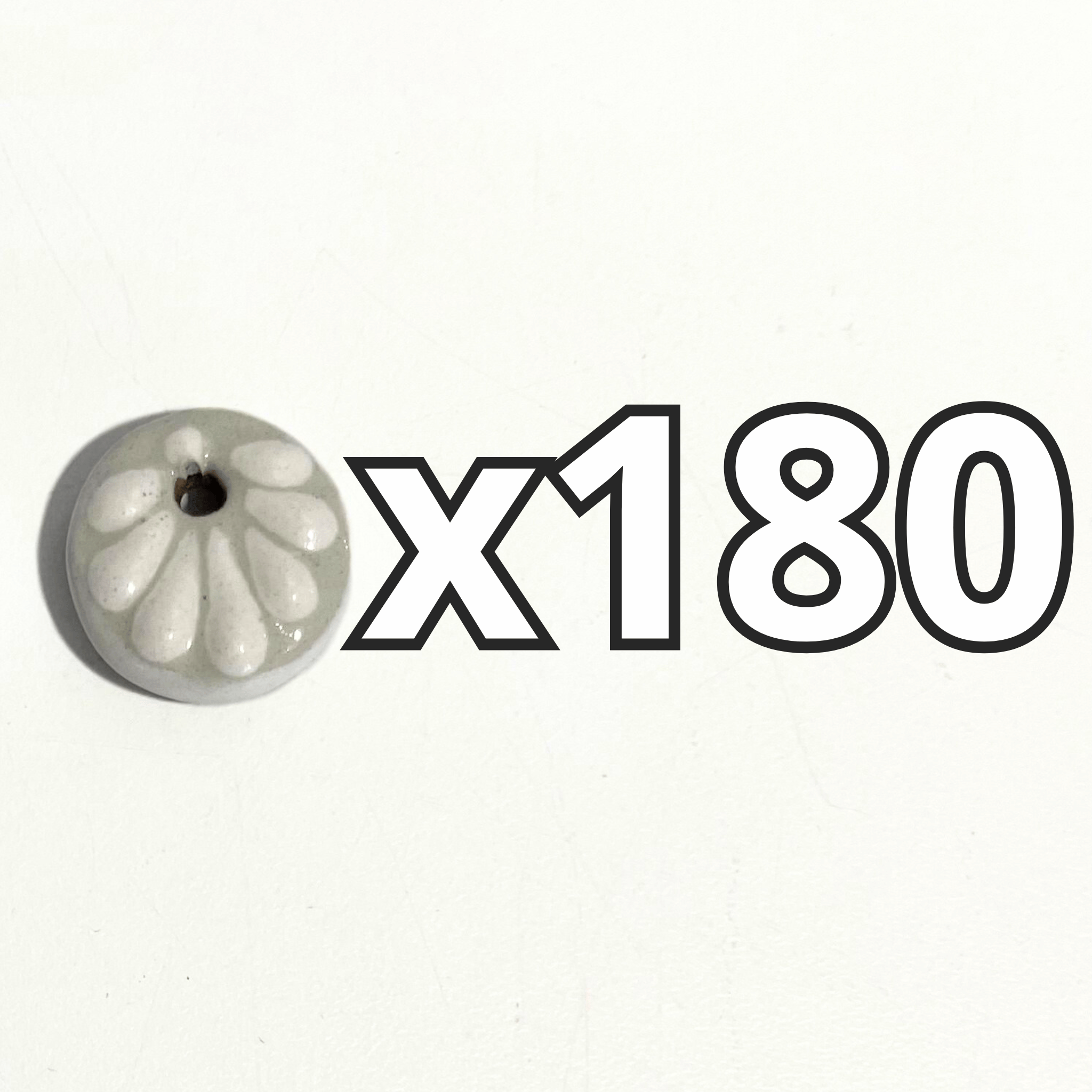 CIRCULO "# 4" 2.4 CM FONDO TRADICIONAL DECORADO BLANCO