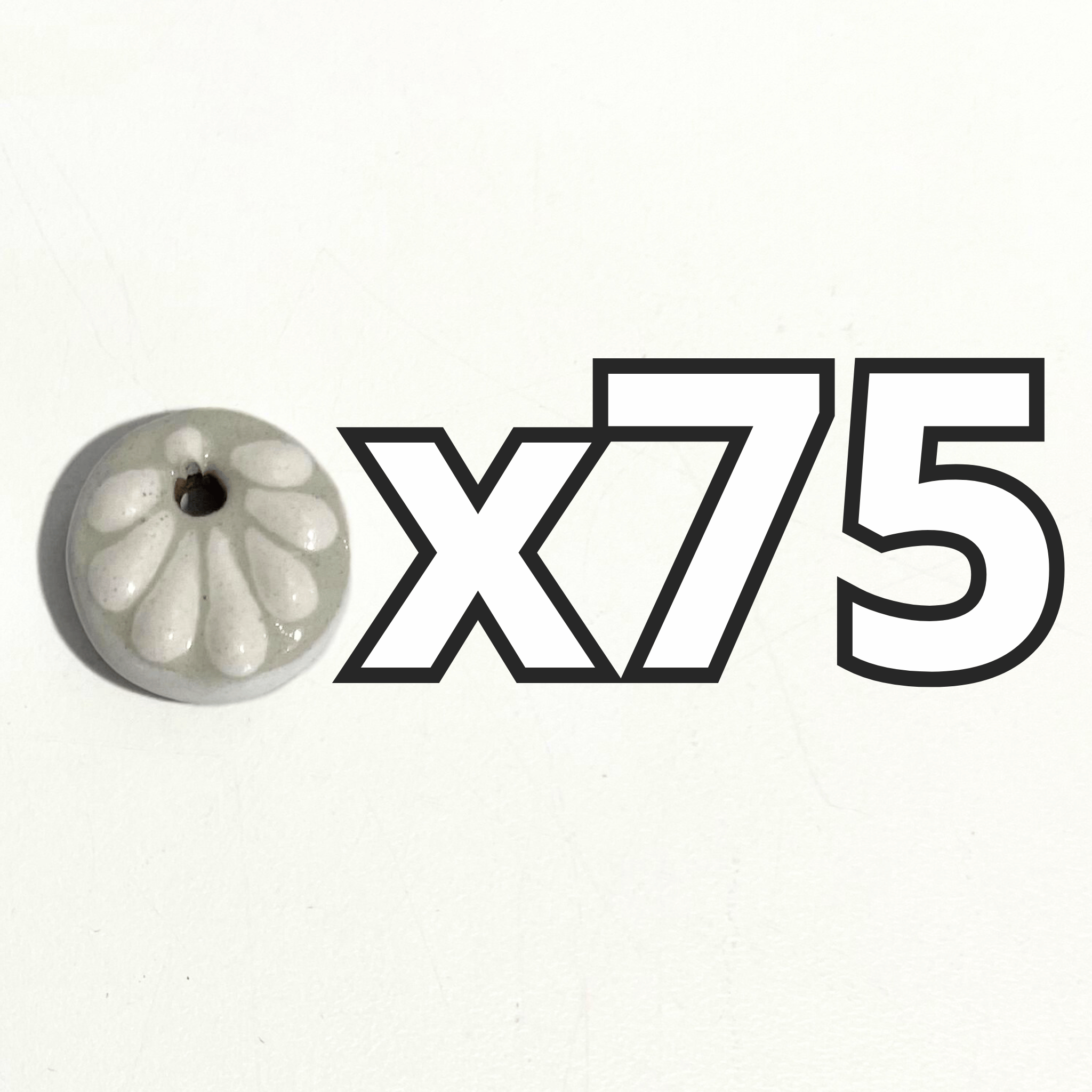 CIRCULO "# 4" 2.4 CM FONDO TRADICIONAL DECORADO BLANCO