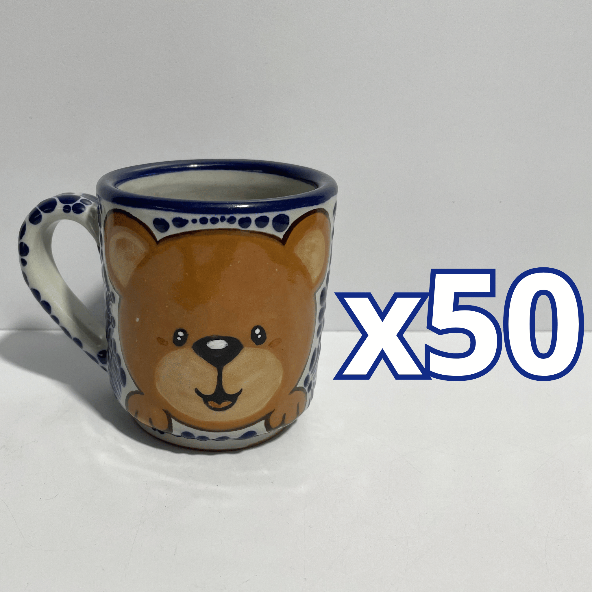 TAZA RECTA ESTANDAR FONDO TRADICIONAL MIK AZUL COBALTO OSITO