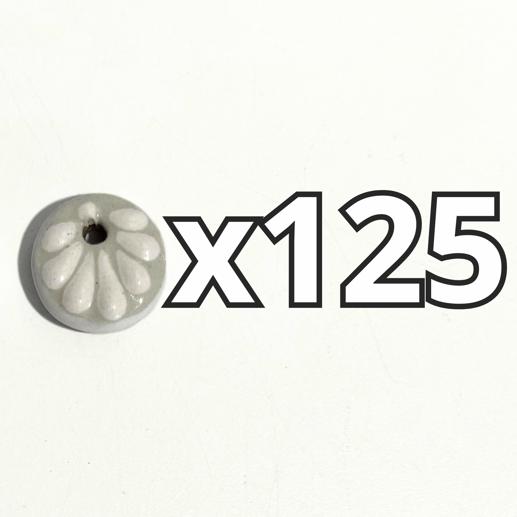 CIRCULO "# 4" 2.4 CM FONDO TRADICIONAL DECORADO BLANCO