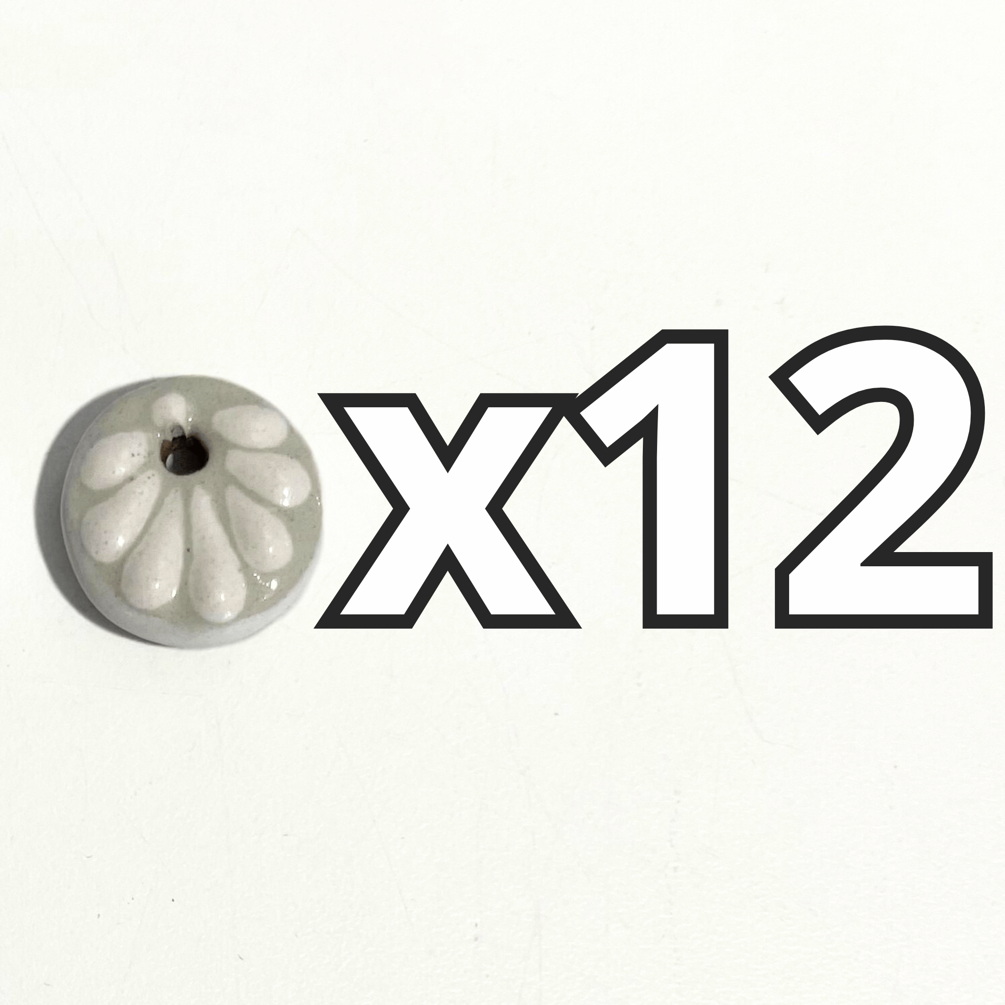 CIRCULO "# 4" 2.4 CM FONDO TRADICIONAL DECORADO BLANCO