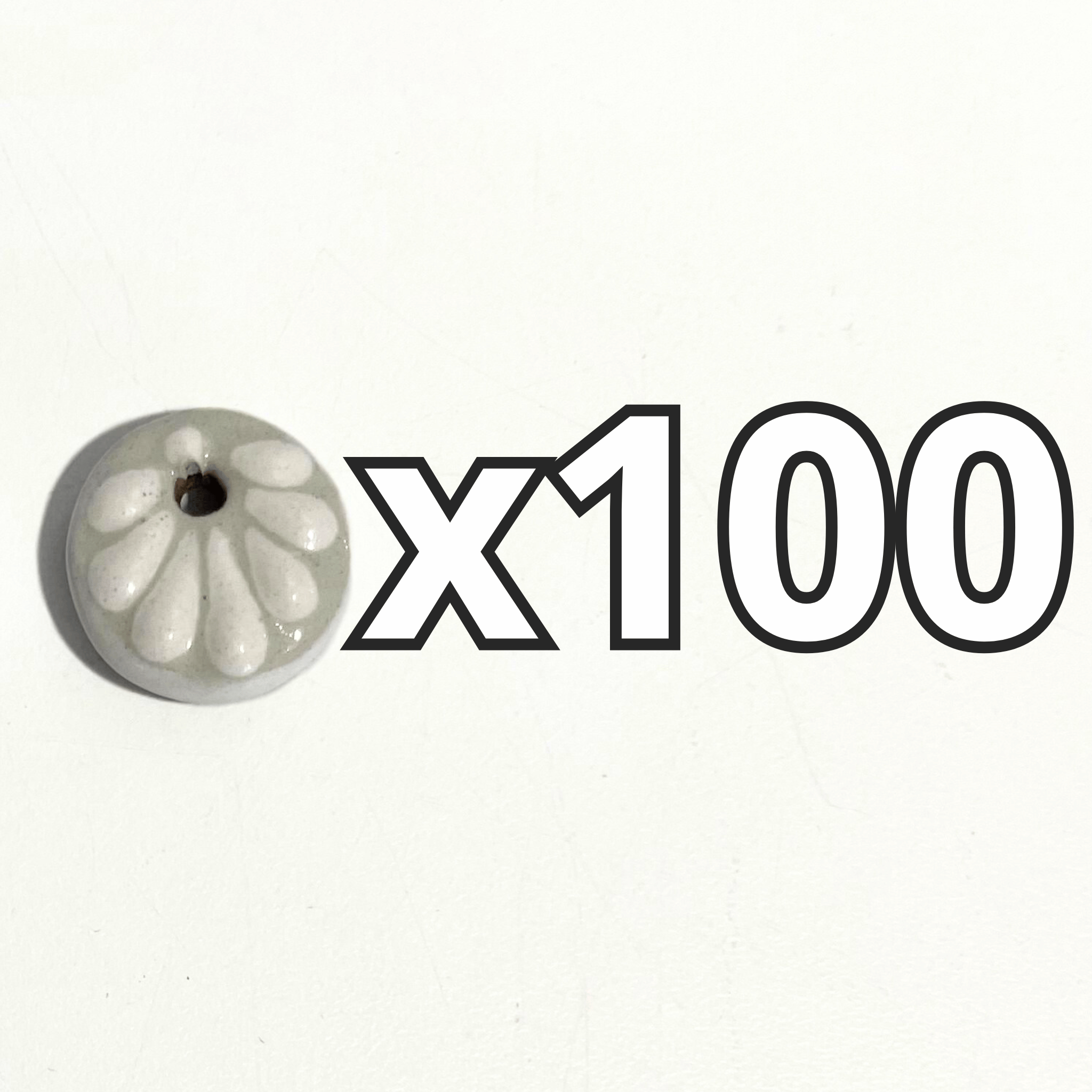 CIRCULO "# 4" 2.4 CM FONDO TRADICIONAL DECORADO BLANCO