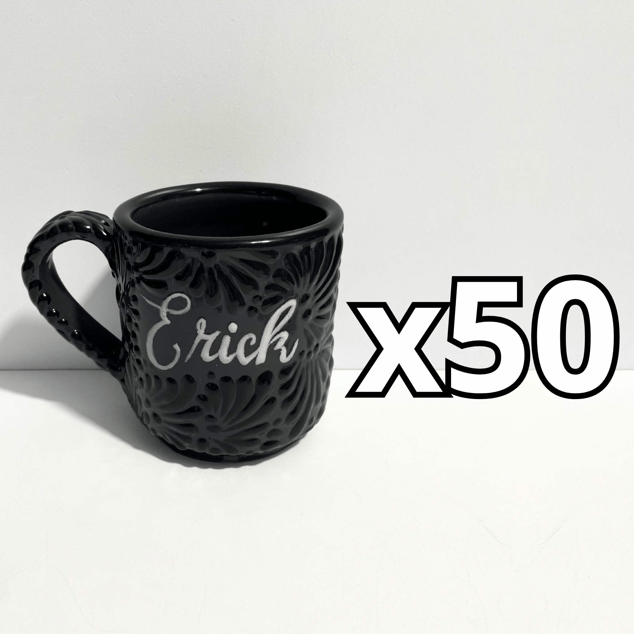 TAZA RECTA ESTANDAR PERSONALIZADA MIK SUPER BLACK NOMBRE