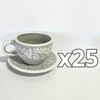 SET TAZA 300 ML Y PLATO FONDO TRADICIONAL CENEFA BLANCO