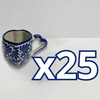 PAQUETE TAZAS CORAZON CON ASA DE CORAZON FONDO TRADICIONAL MIK AZUL COBALTO