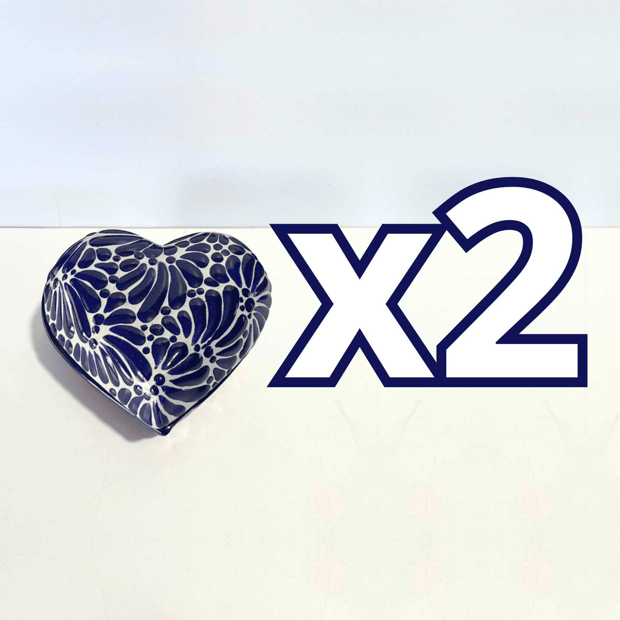 ALHAJERO GRANDE FORMA DE CORAZON FONDO TRADICIONAL MIK AZUL COBALTO