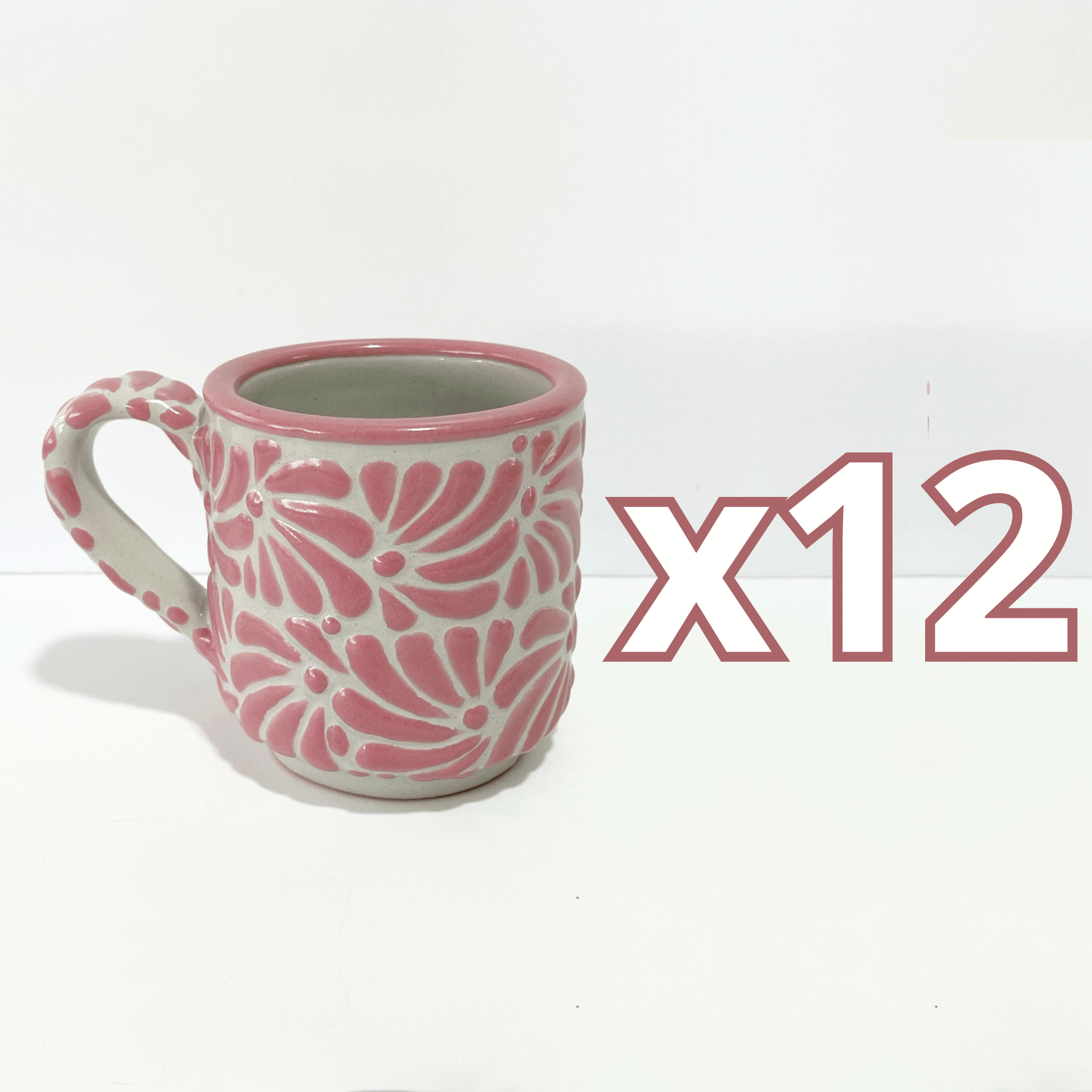 TAZA RECTA 8 CM FONDO TRADICIONAL MIK ROSA